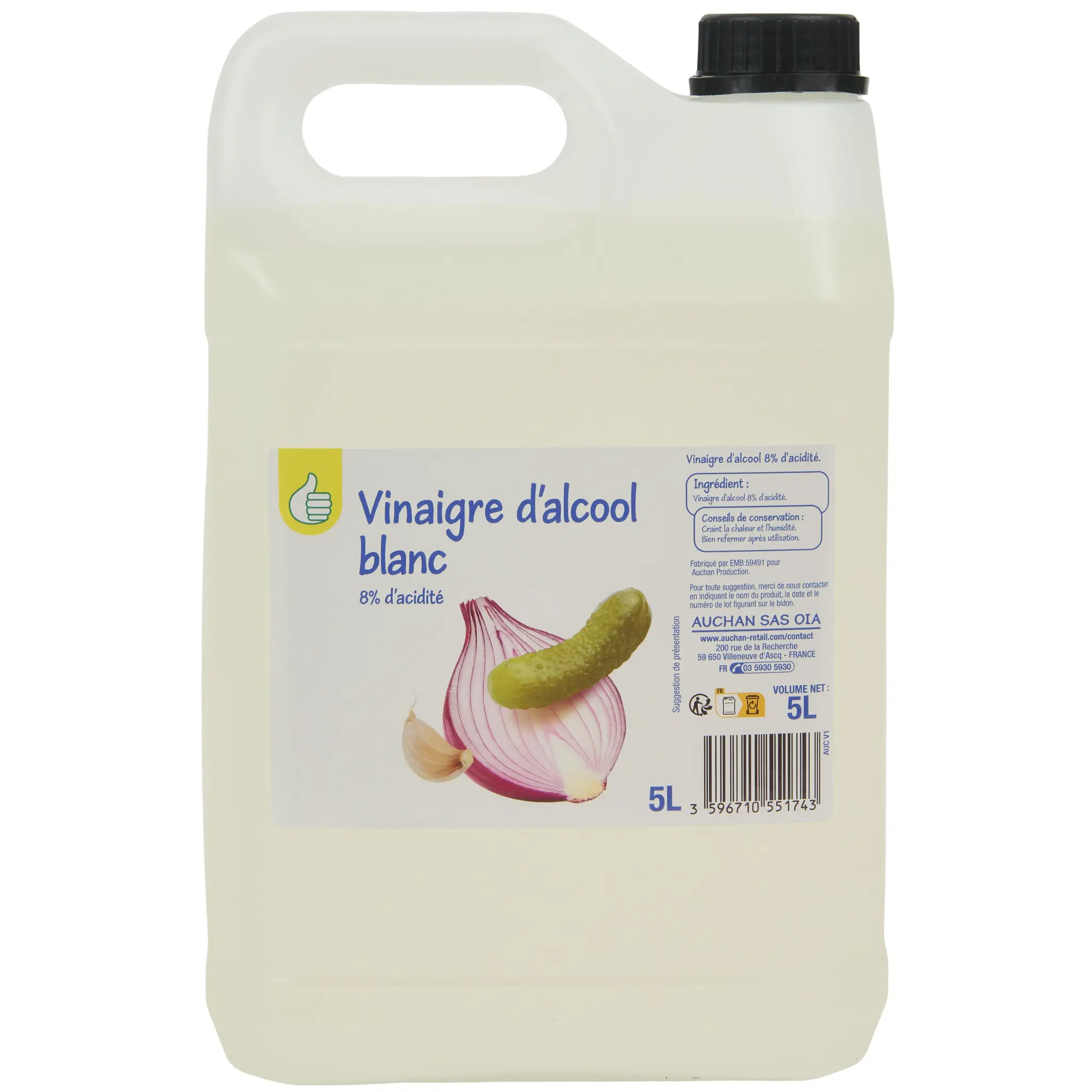 POUCE Vinaigre d'alcool blanc 8%