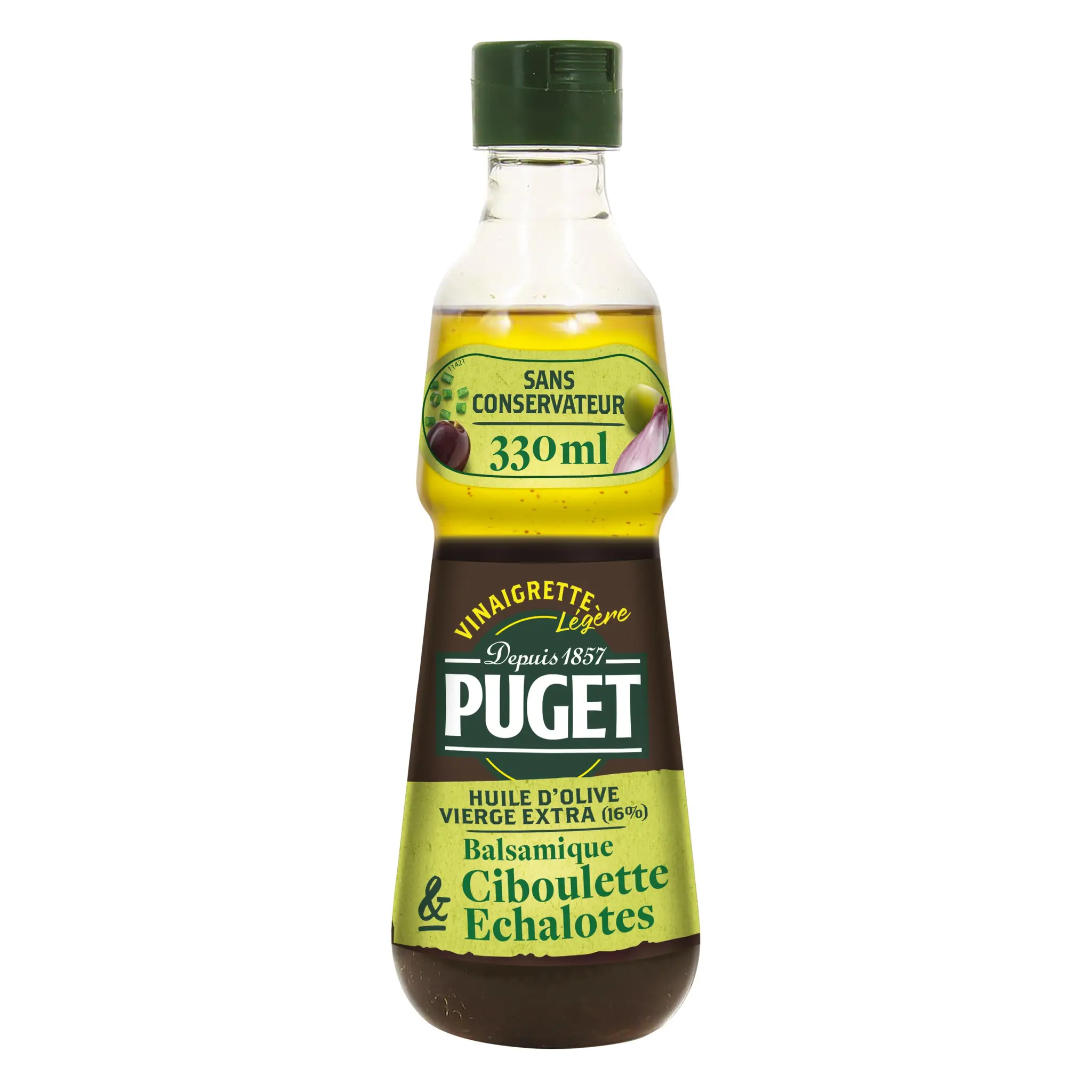 PUGET Vinaigrette légère huile d'olive vinaigre balsamique ciboulette échalotes