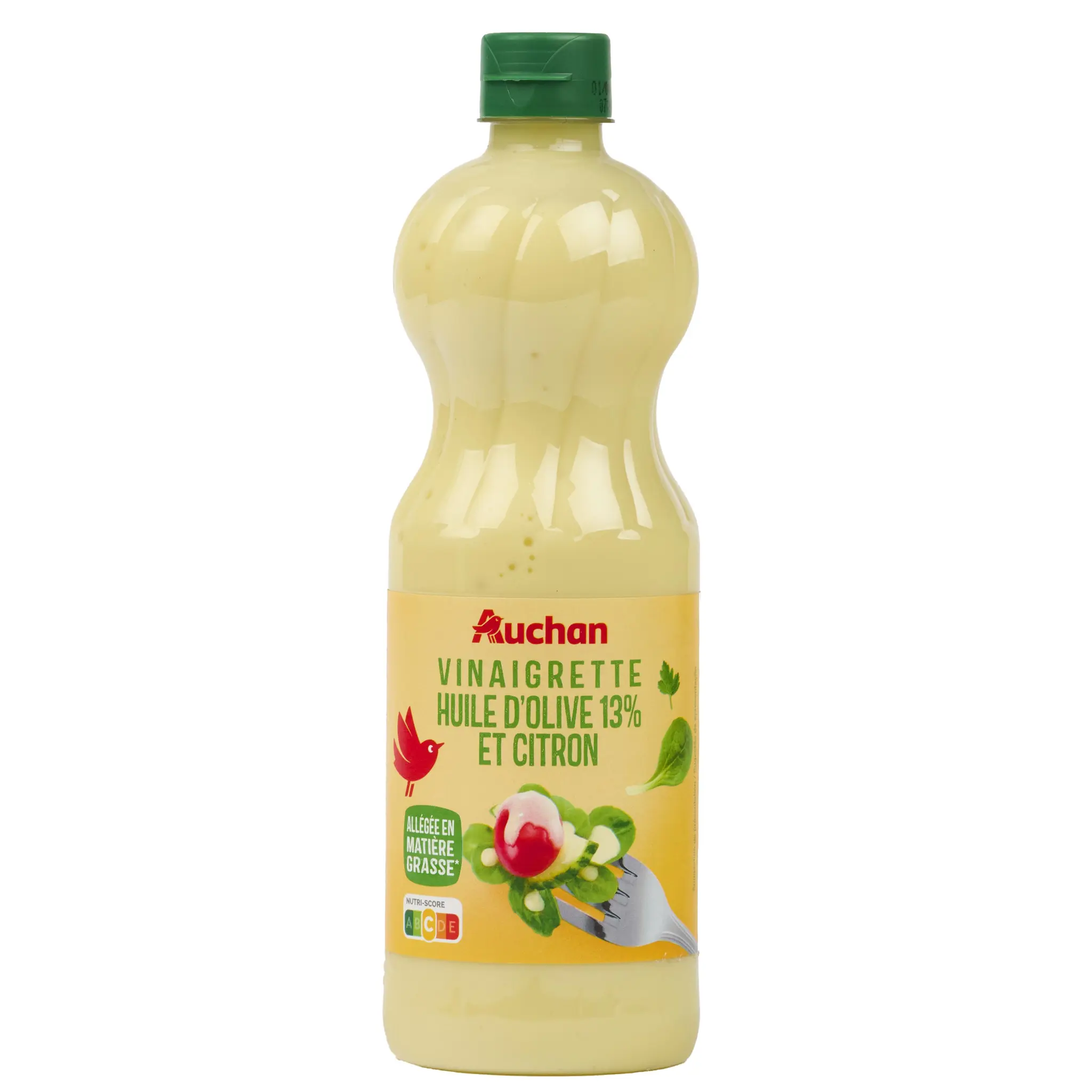 AUCHAN Sauce vinaigrette allégée huile d'olive 13% et citron