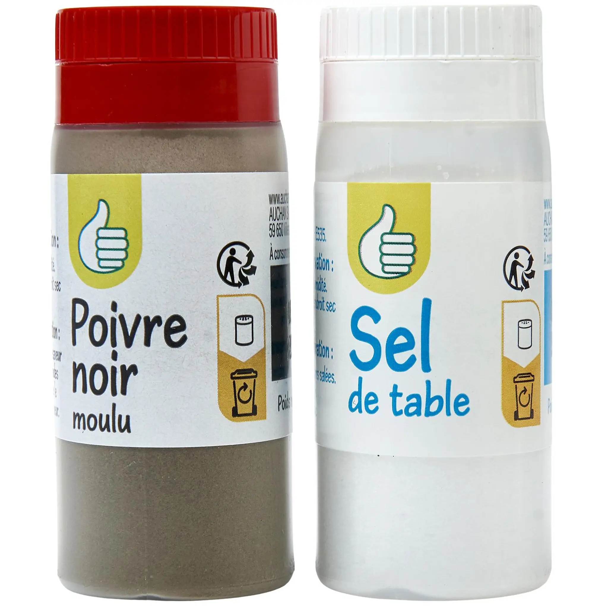 POUCE Duo de sel fin et poivre moulu