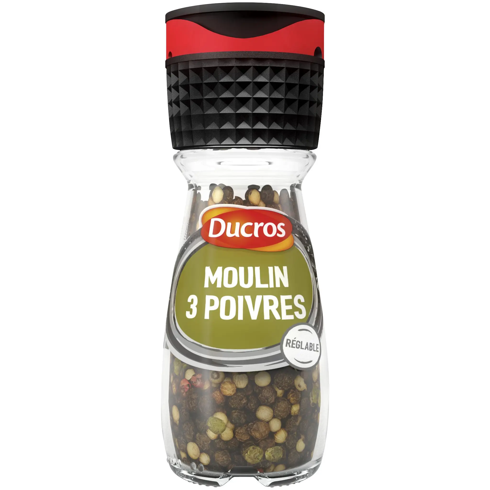 DUCROS Mélange 3 poivres en grains en moulin