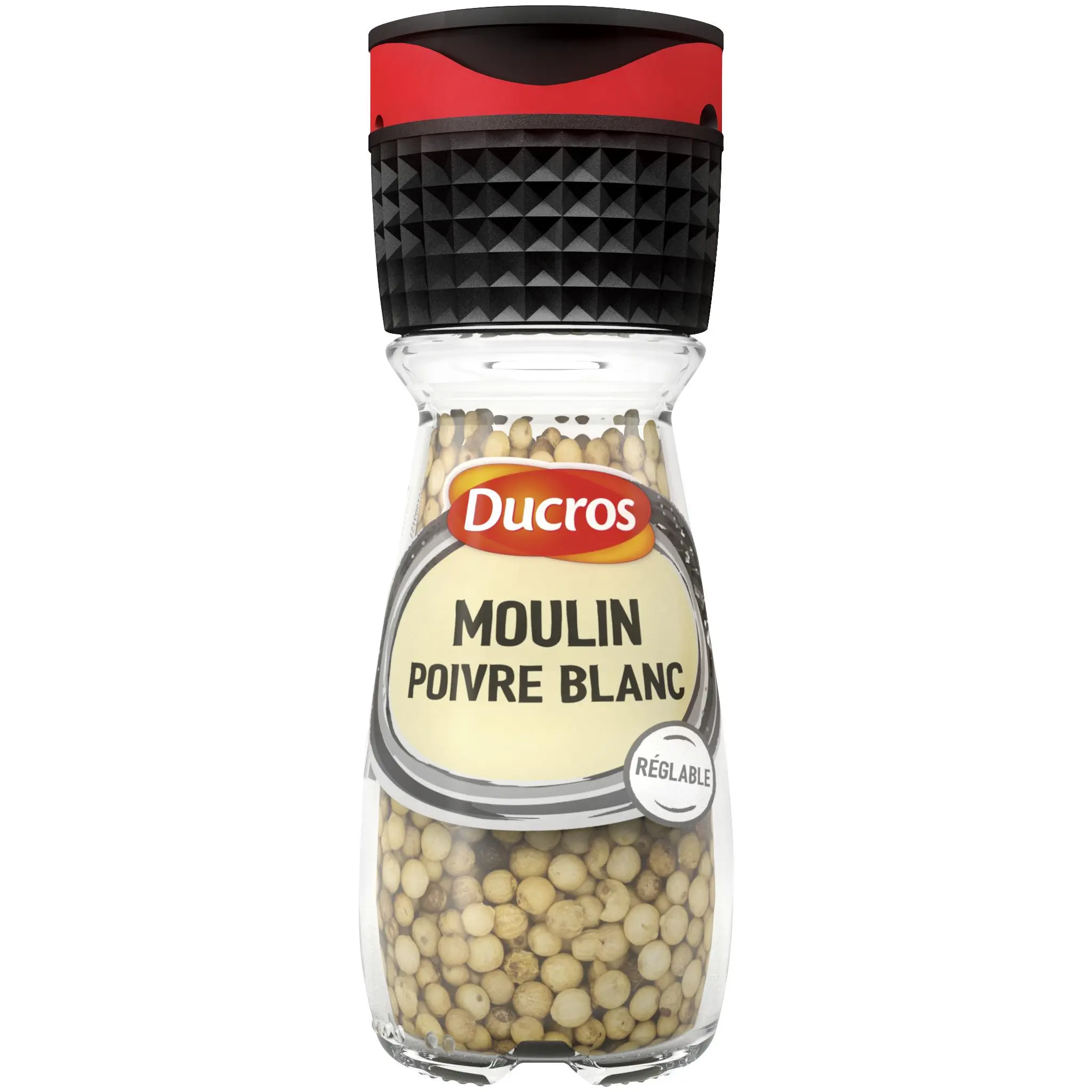 DUCROS Moulin poivre blanc réglable