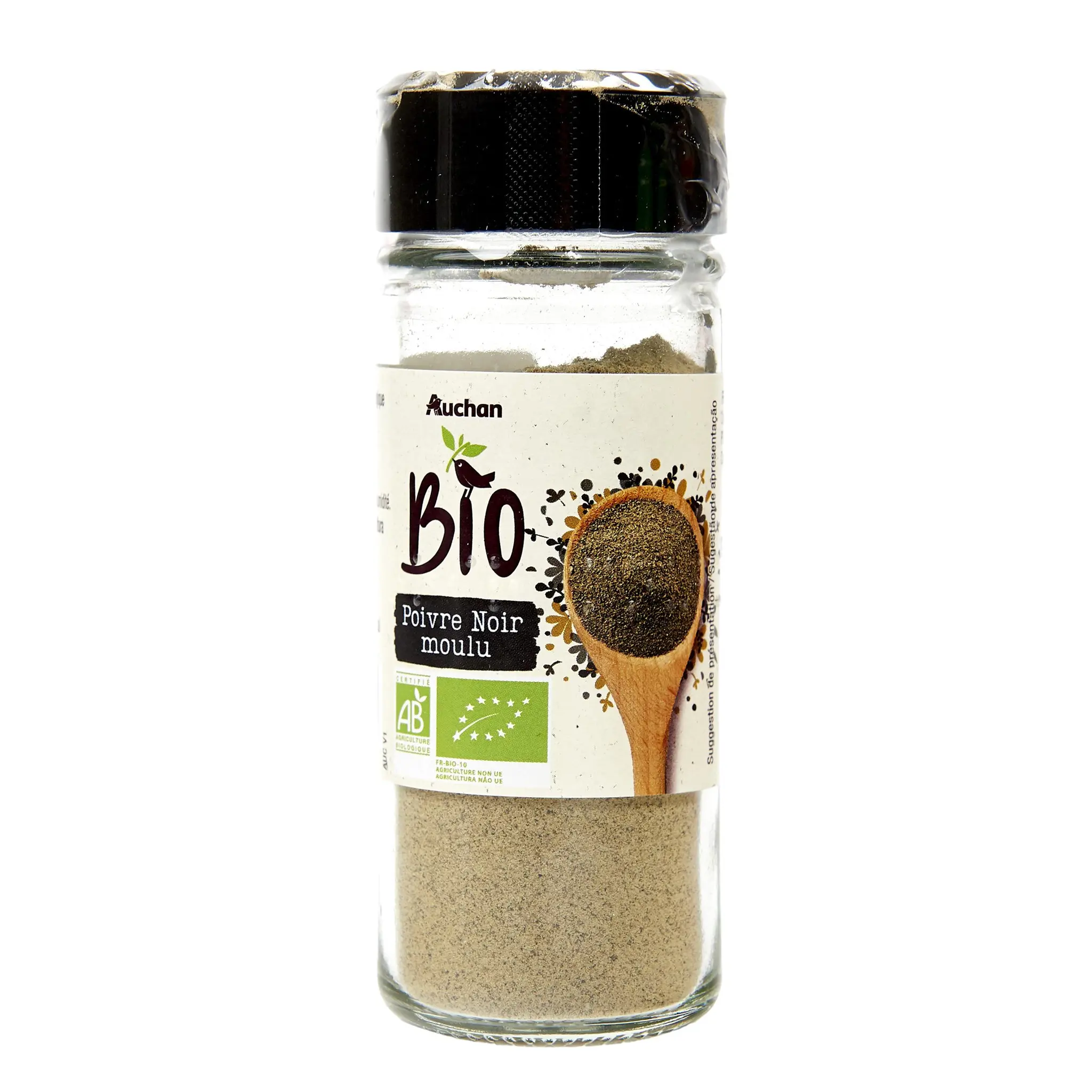 AUCHAN BIO Poivre noir moulu bio