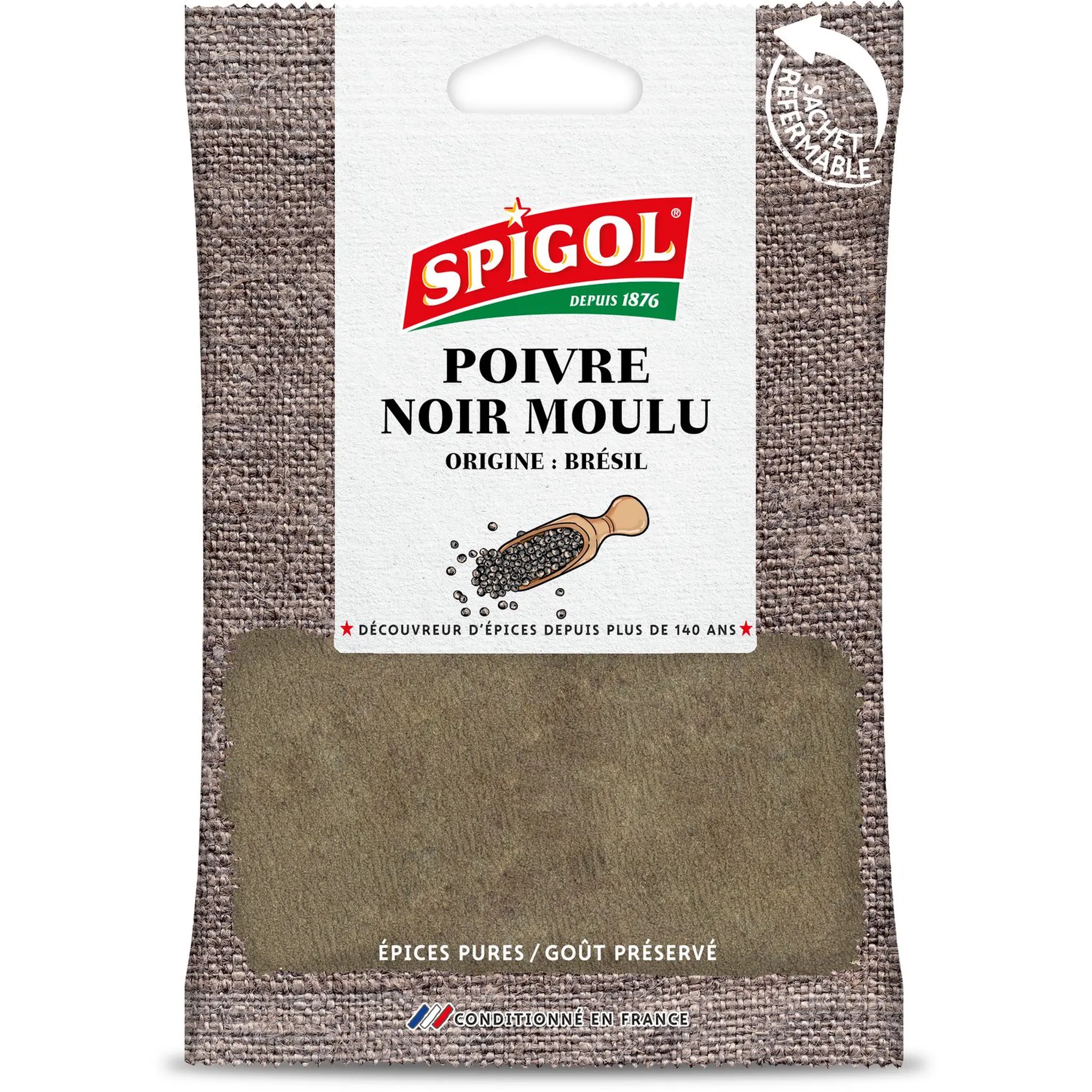 SPIGOL Poivre noir moulu en sachet