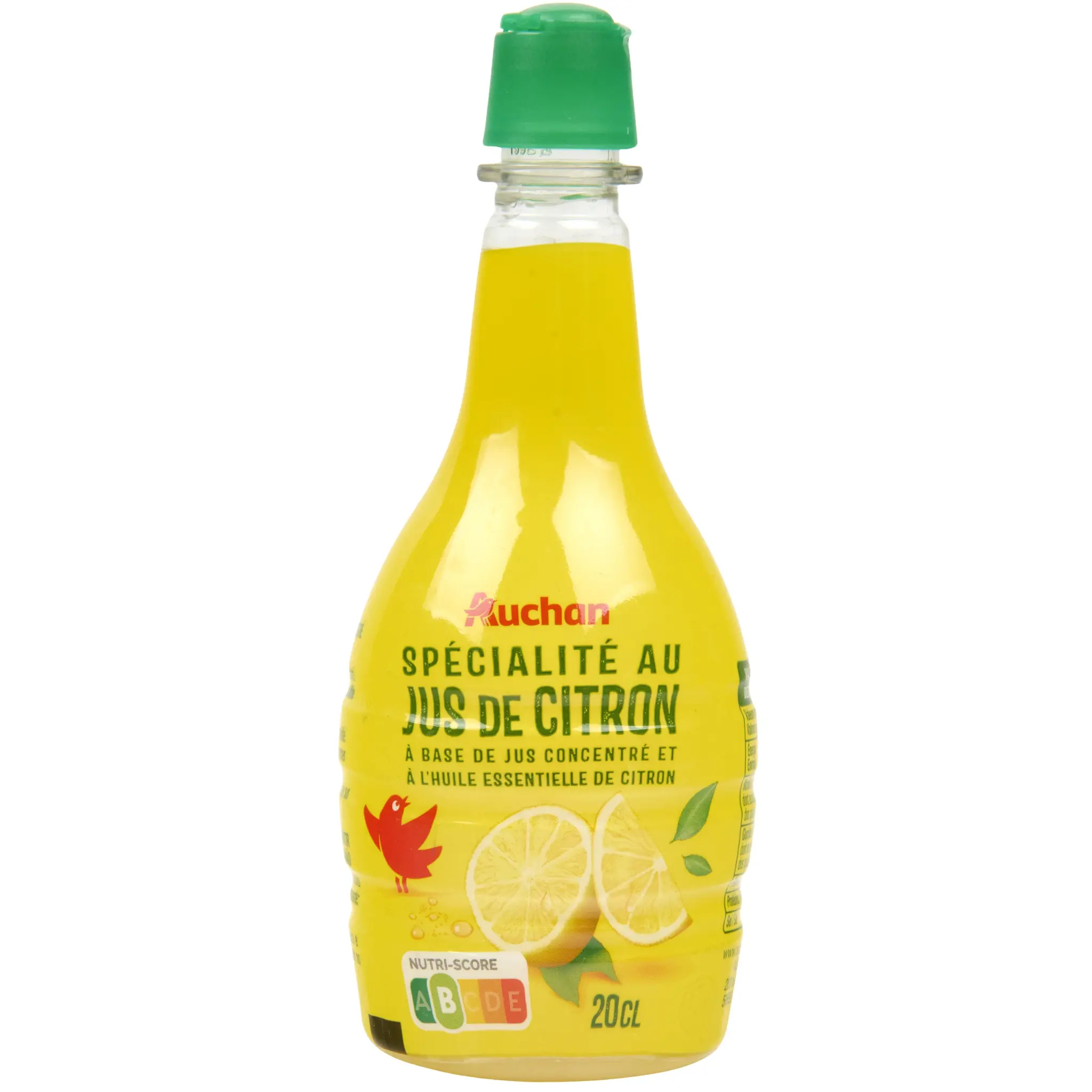 AUCHAN Spécialité au jus de citron à base de jus concentré et huile essentielle