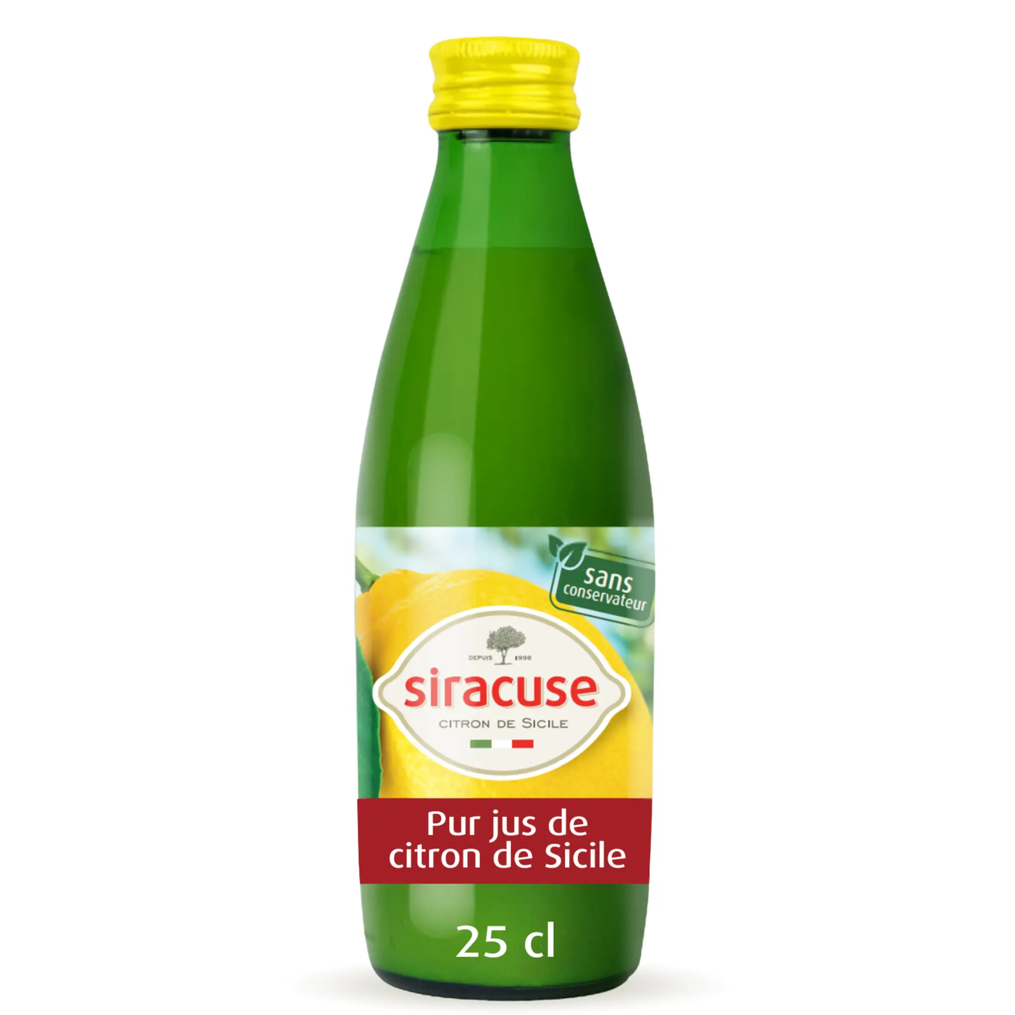 SIRACUSE Jus de citron de Sicile 100% sans conservateur