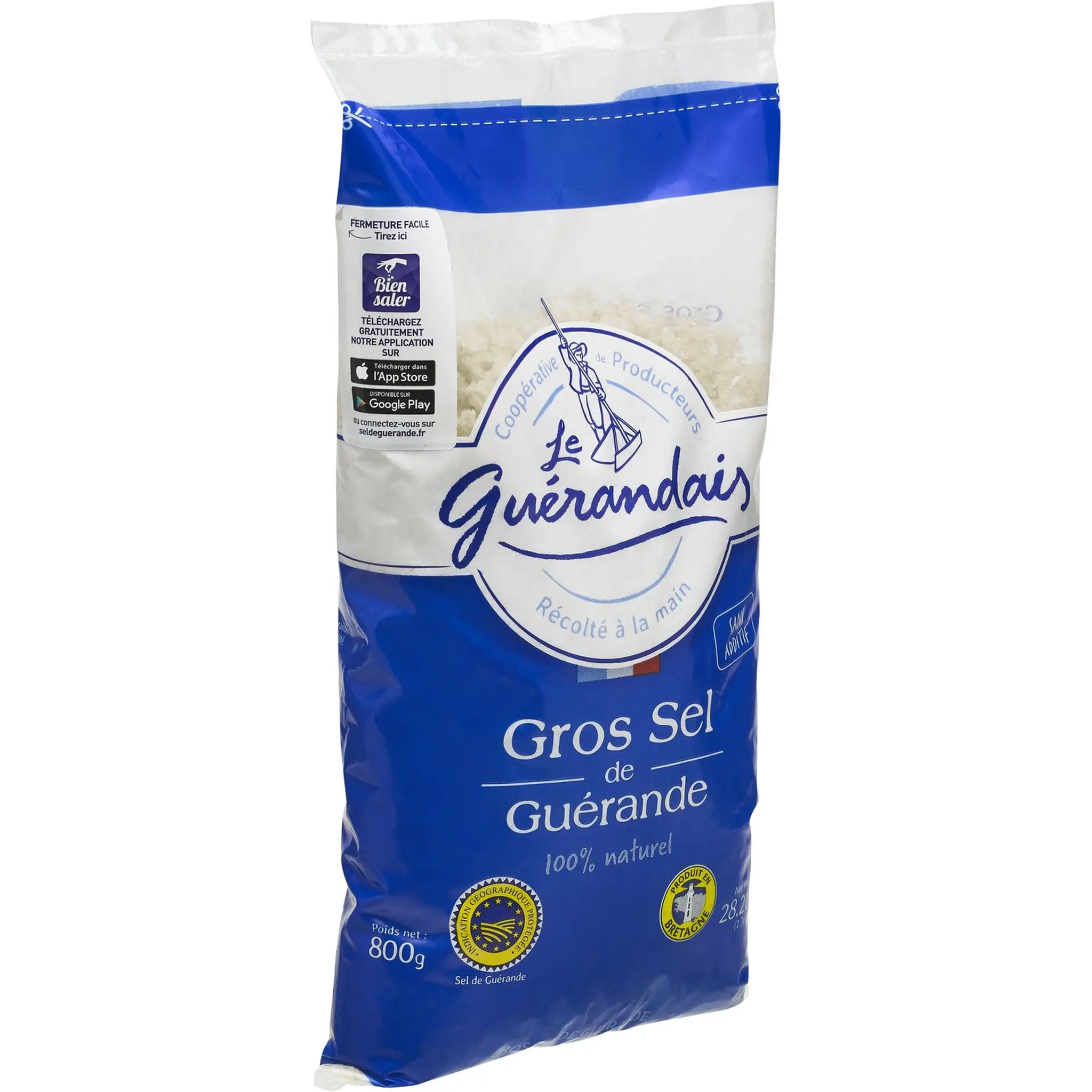 LE GUERANDAIS Gros sel de Guérande 100% naturel sans additif produit en Bretagne IGP