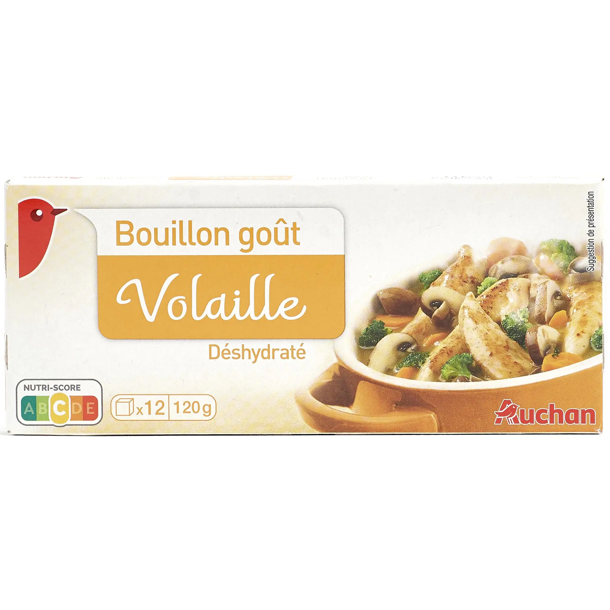AUCHAN Bouillon déshydraté en cube goût volaille
