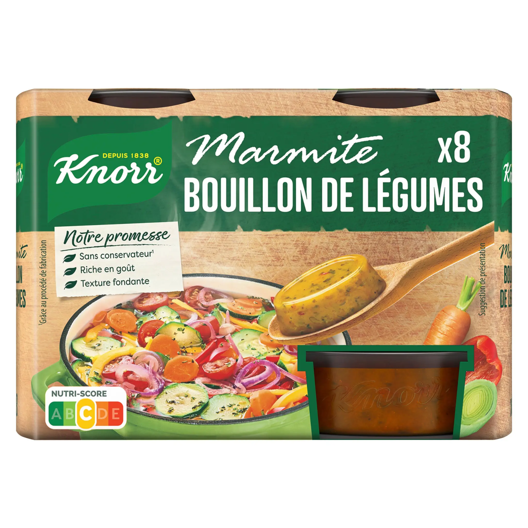 KNORR Marmite de bouillon de légumes sans conservateur
