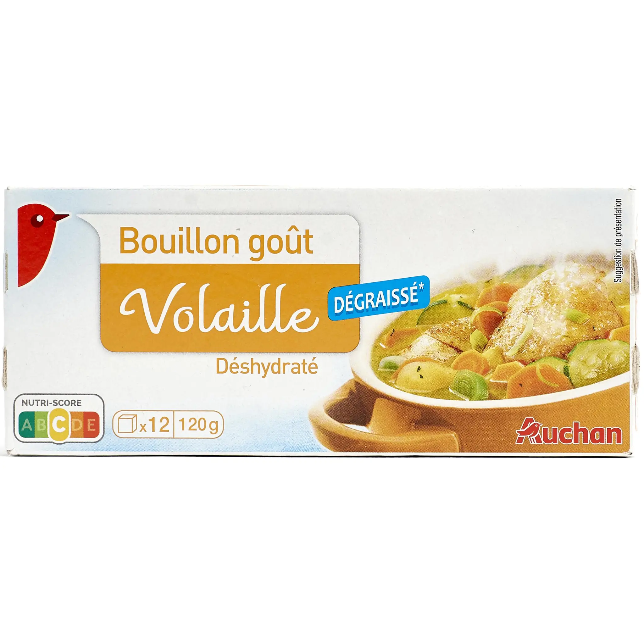 AUCHAN Bouillon cube goût volaille dégraissé