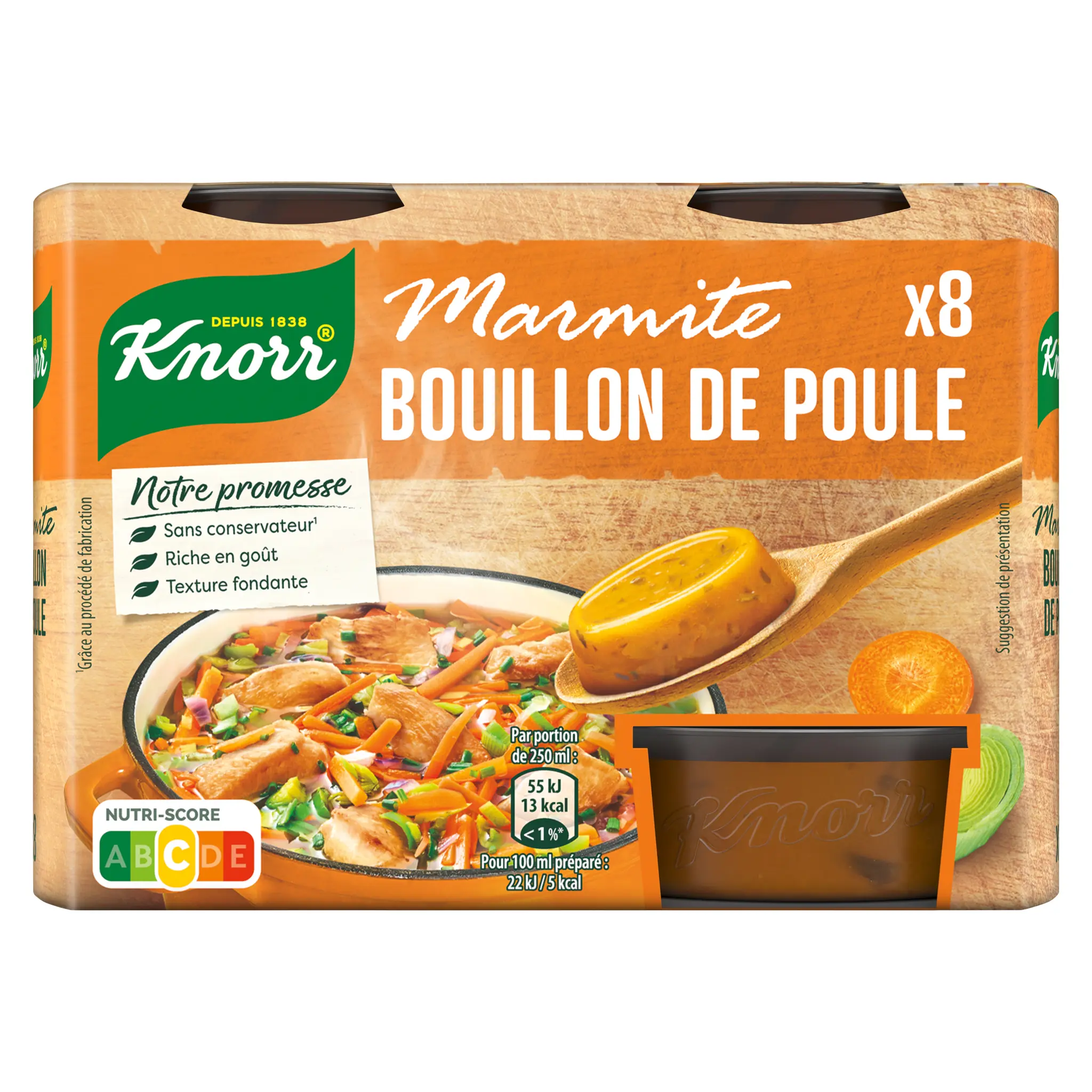 KNORR Bouillon de poule sans conservateur