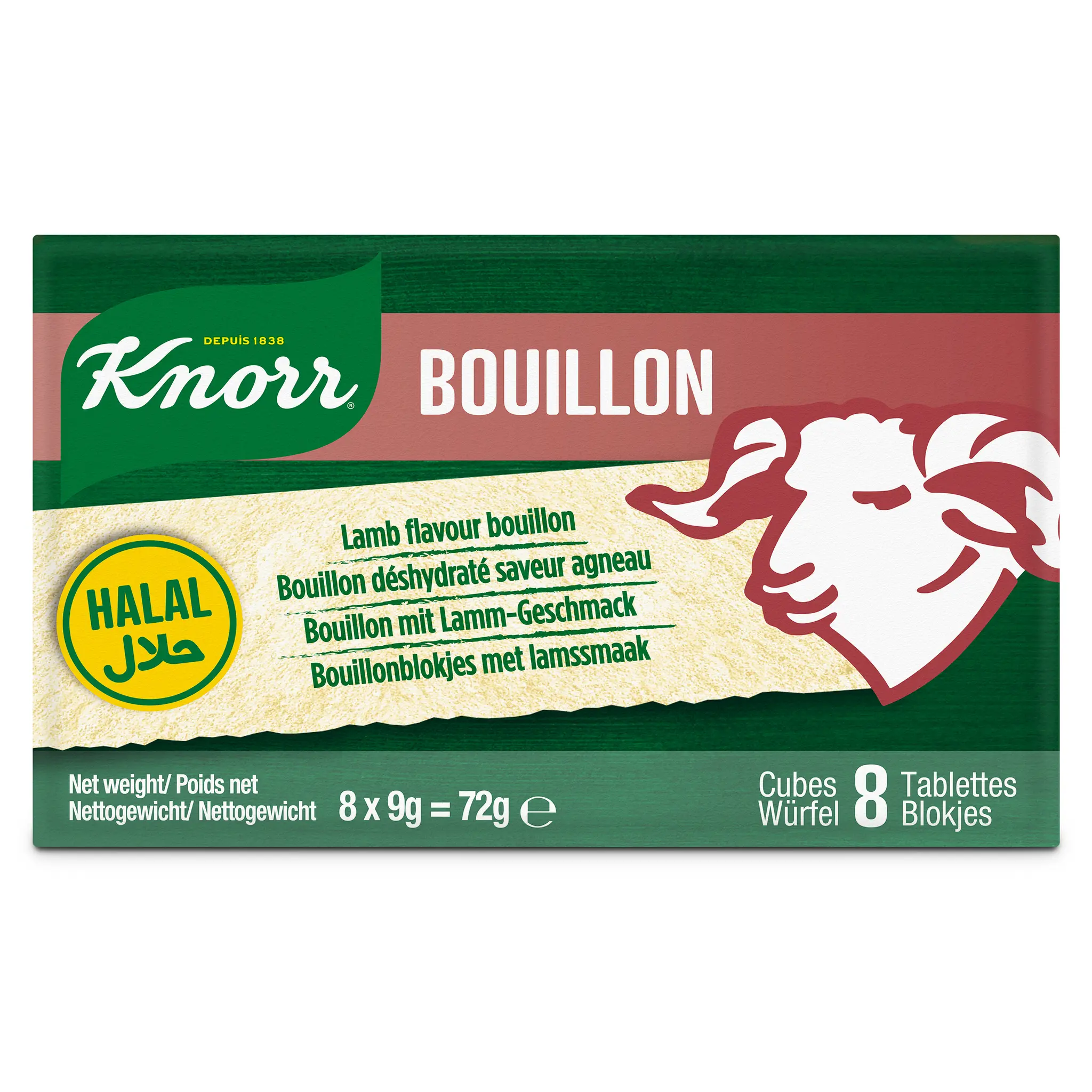 KNORR Bouillon halal déshydraté saveur agneau en cube