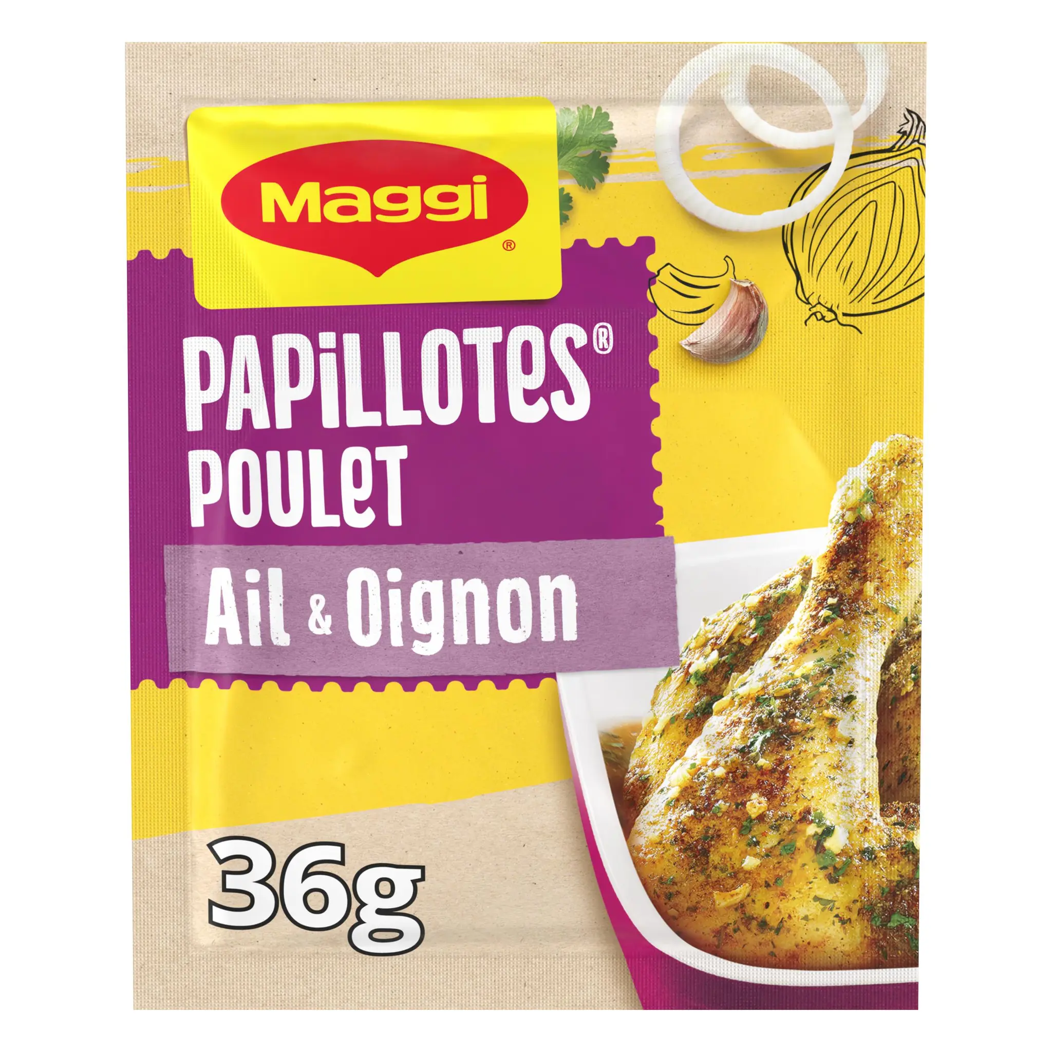 MAGGI Papillotes poulet, ail et oignon sans colorant