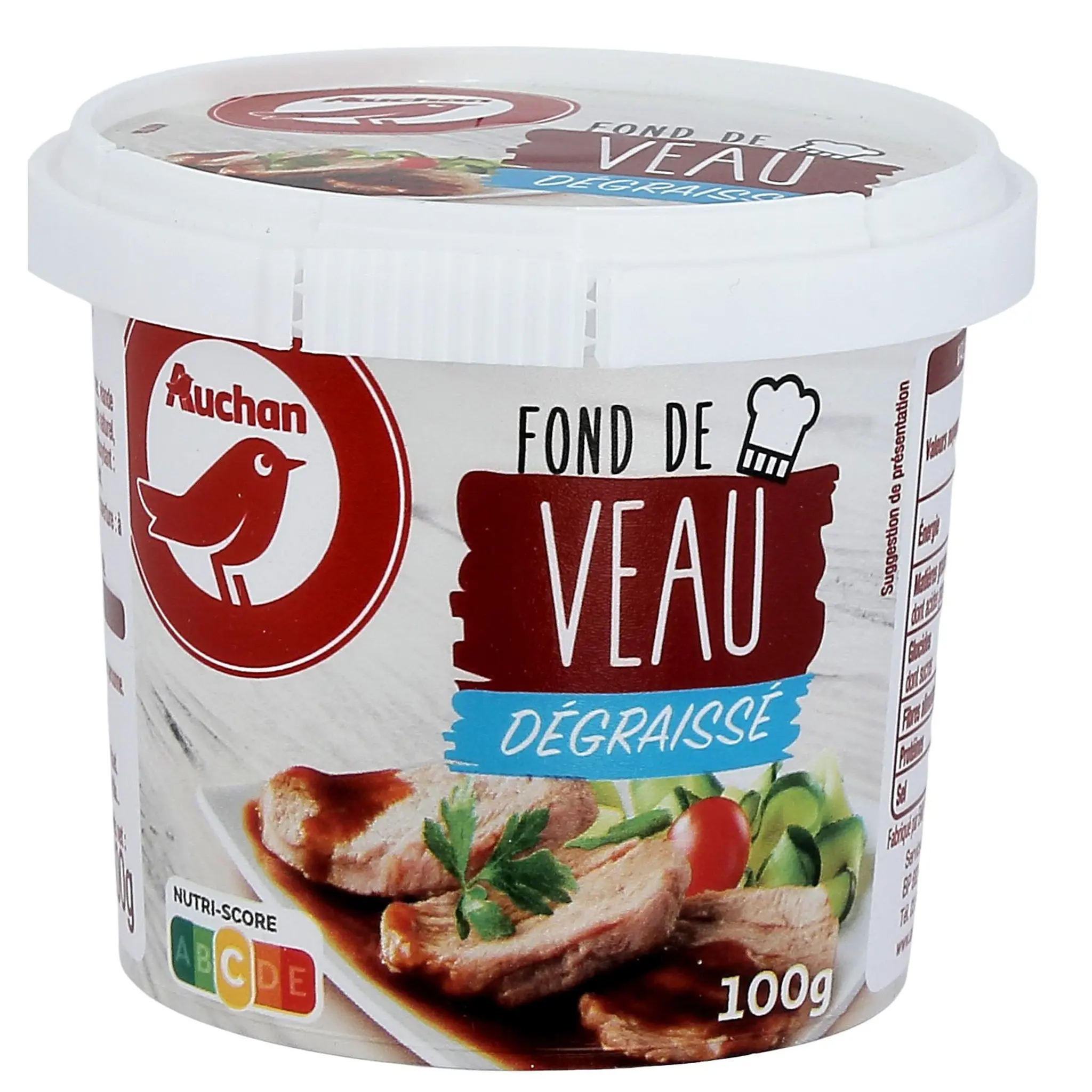 AUCHAN Fond de veau dégraissé avec bec verseur