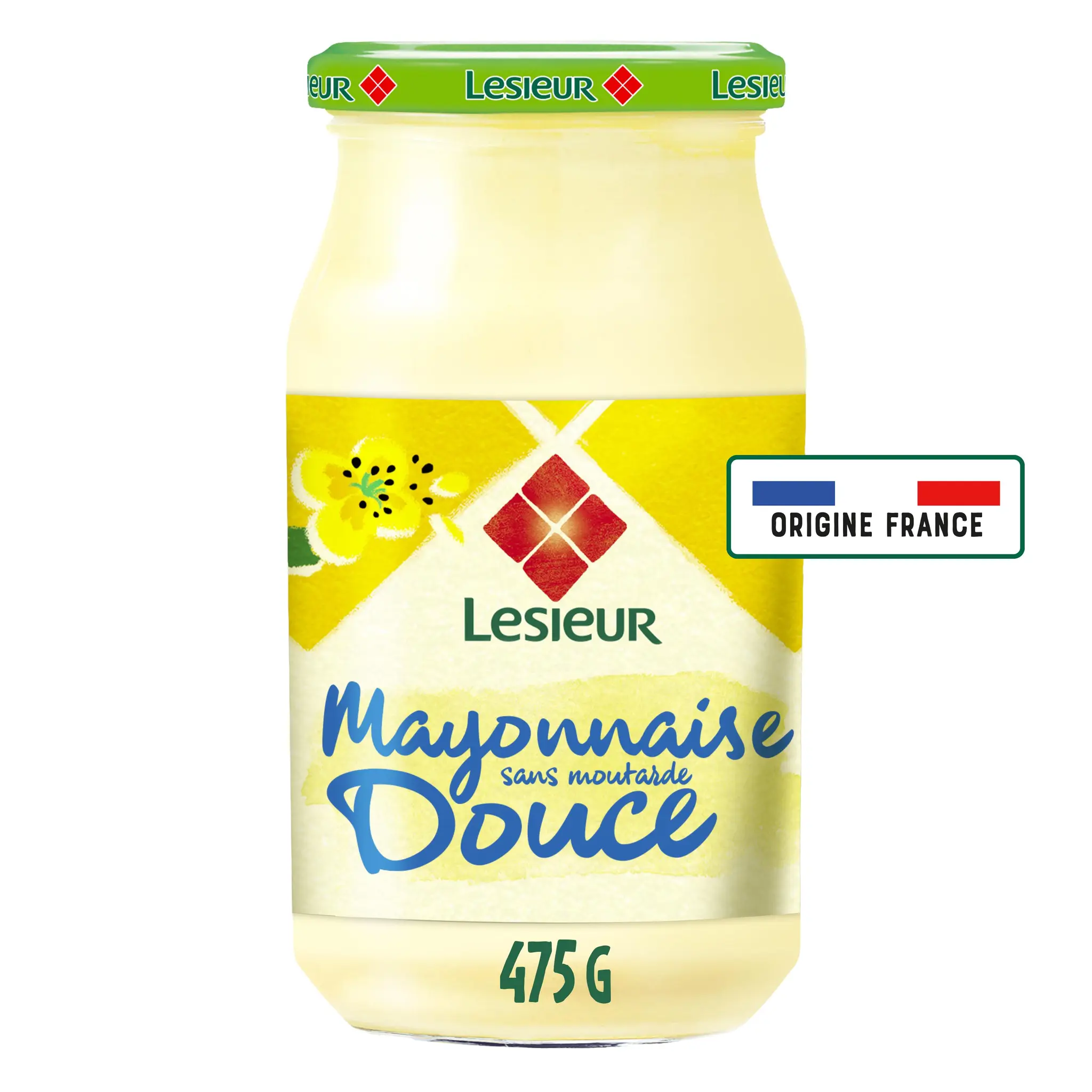 LESIEUR Mayonnaise fine et douce aux oeufs sans moutarde bocal
