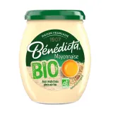 BENEDICTA Mayonnaise bio aux œufs frais bio en bocal fabriqué en France