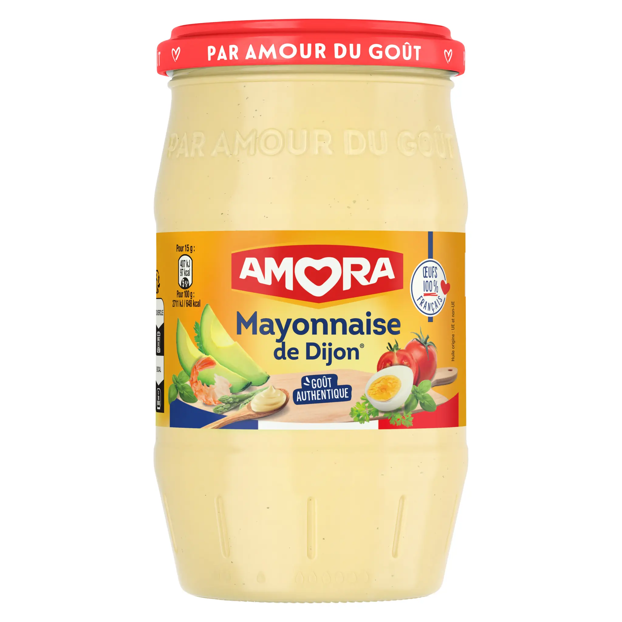 AMORA Mayonnaise de Dijon en bocal goût authentique