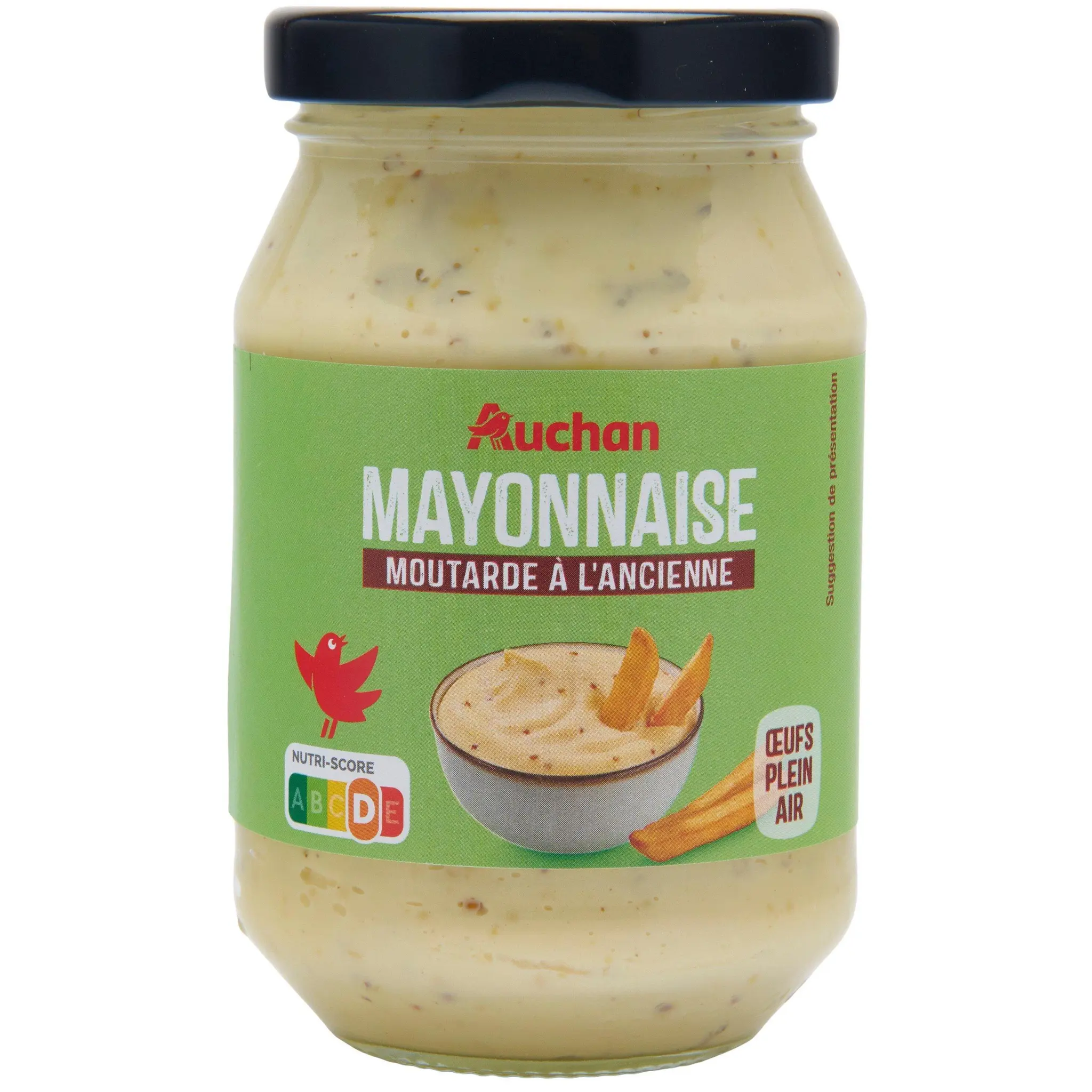 AUCHAN Mayonnaise à la moutarde à l'ancienne