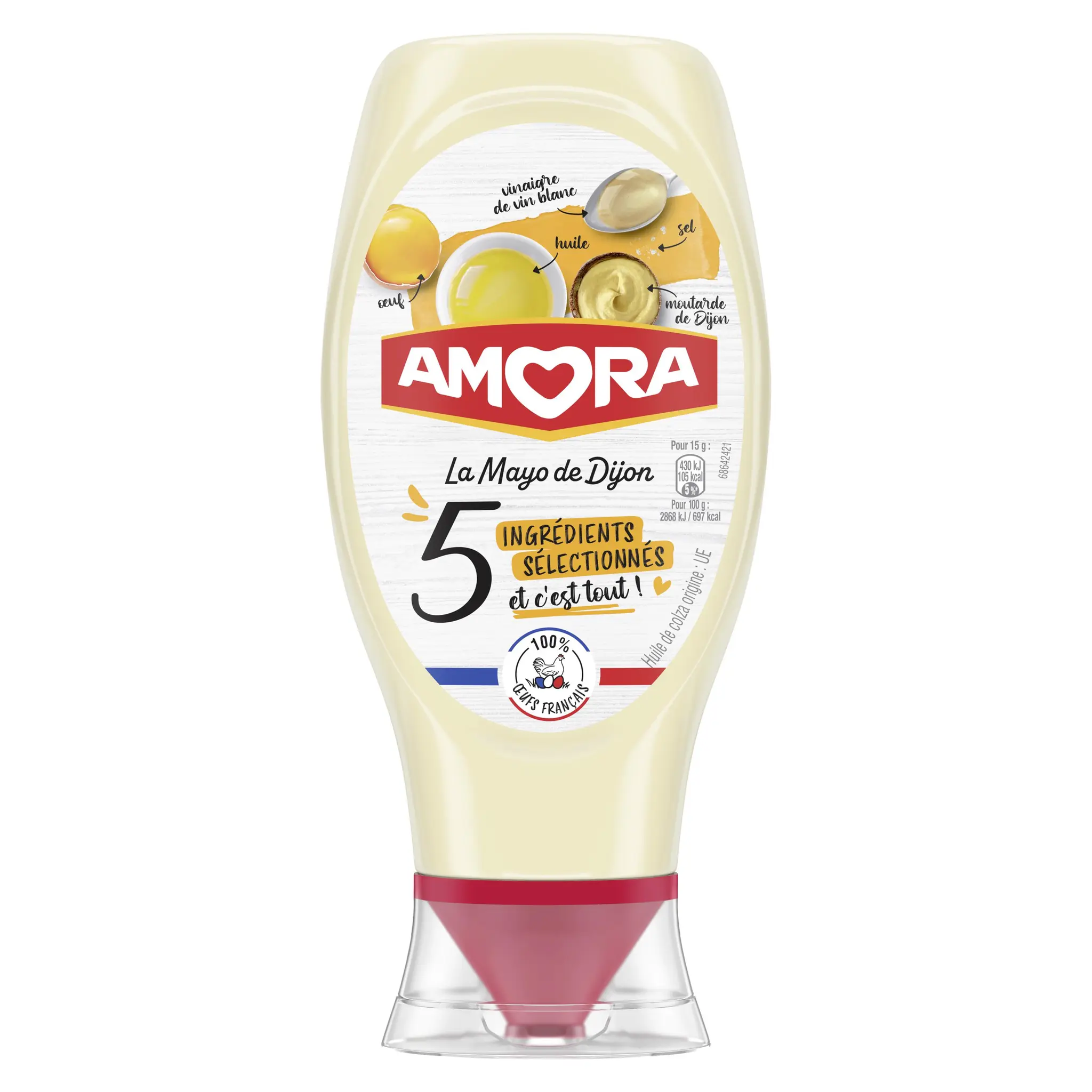 AMORA La mayo de Dijon 5 ingrédients flacon souple