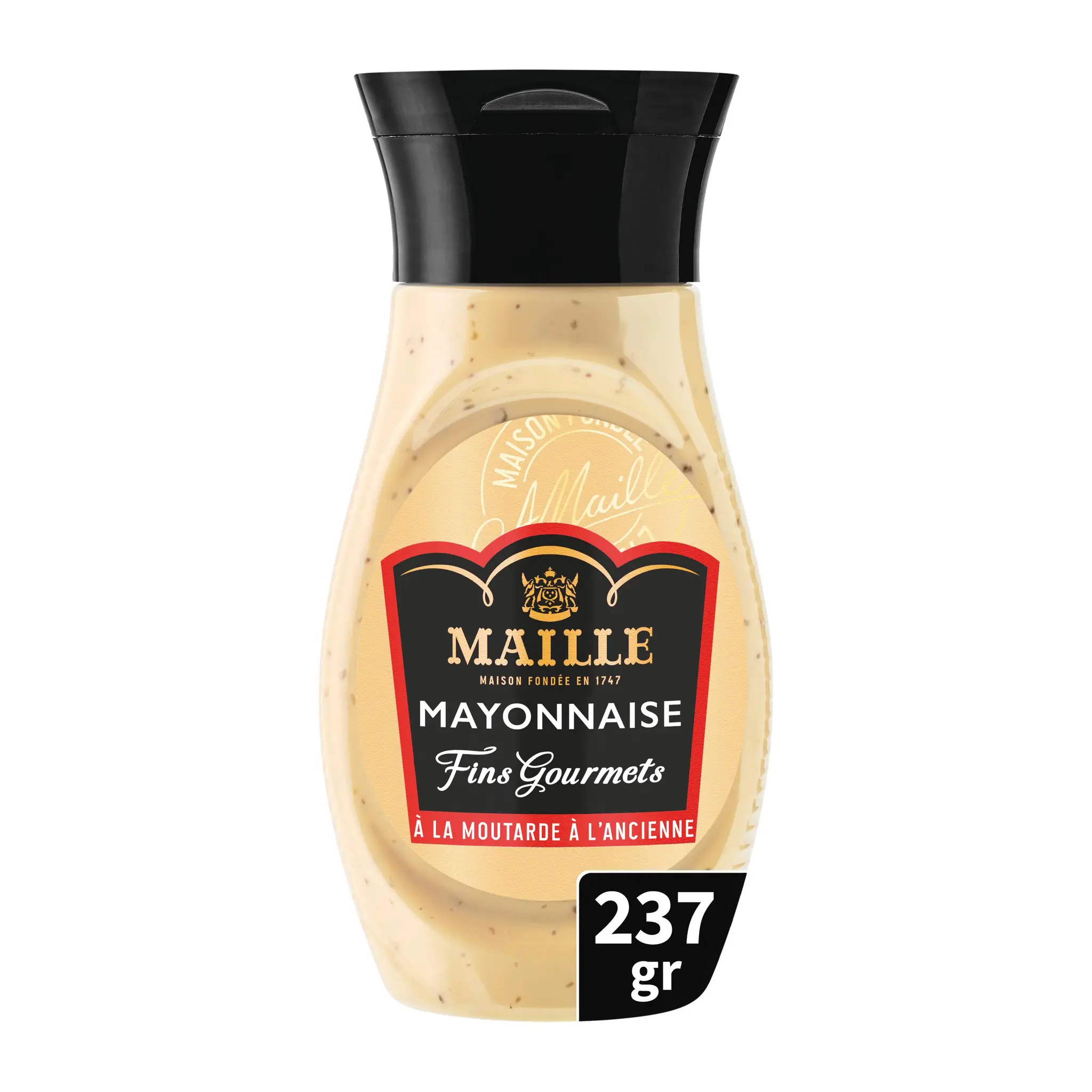 MAILLE Mayonnaise fins gourmets à la moutarde à l'ancienne
