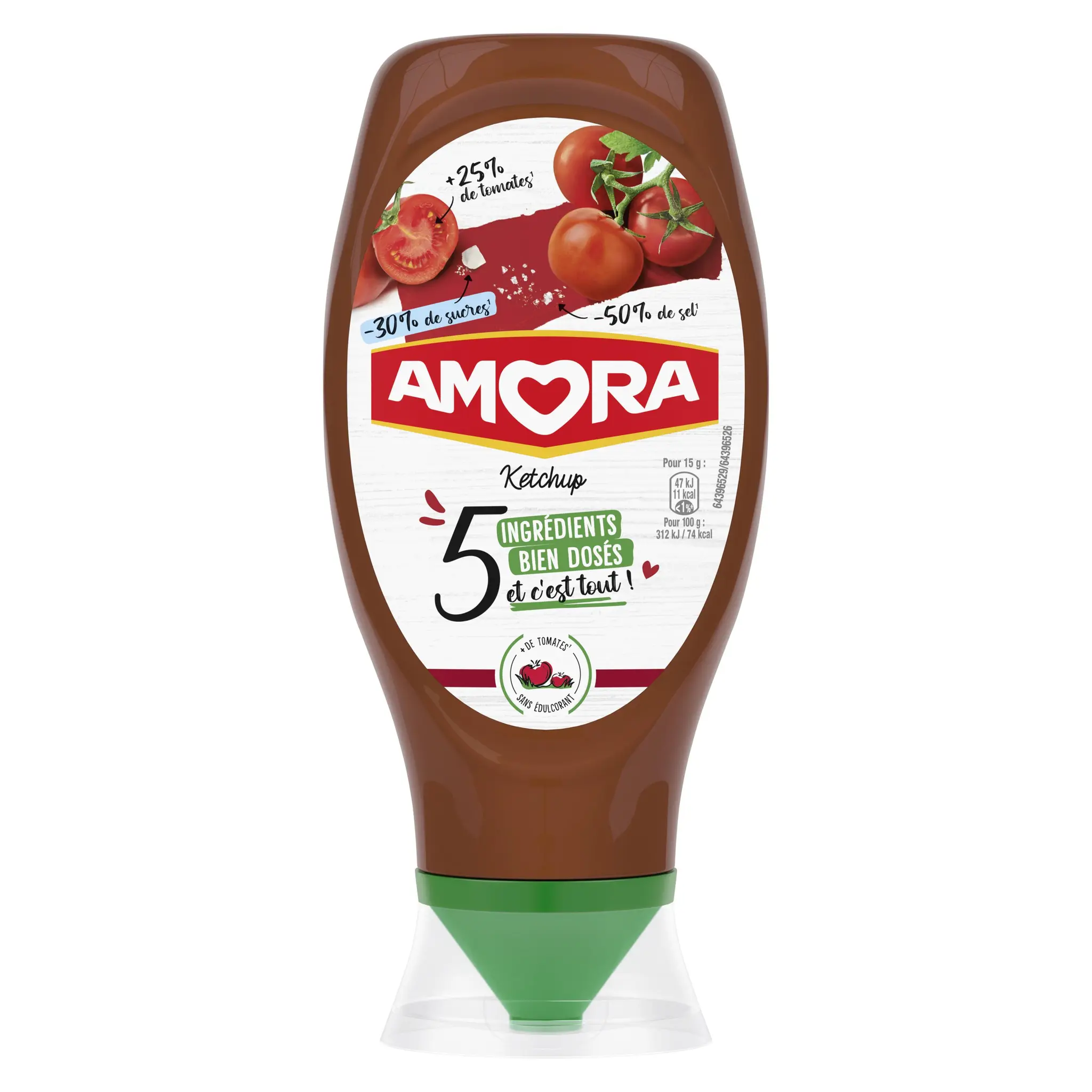 AMORA Ketchup 5 Ingrédients flacon souple