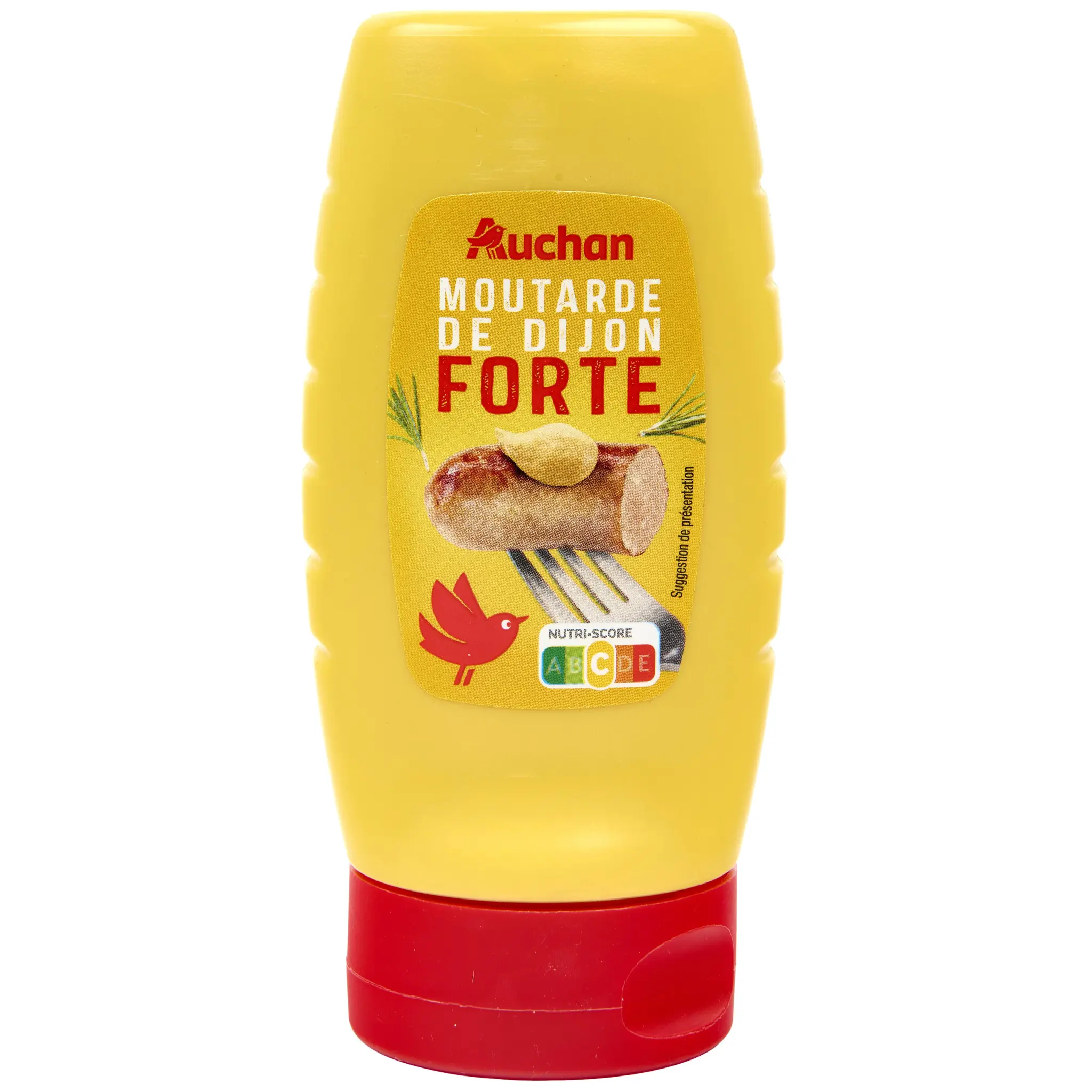 AUCHAN Moutarde de Dijon forte flacon souple
