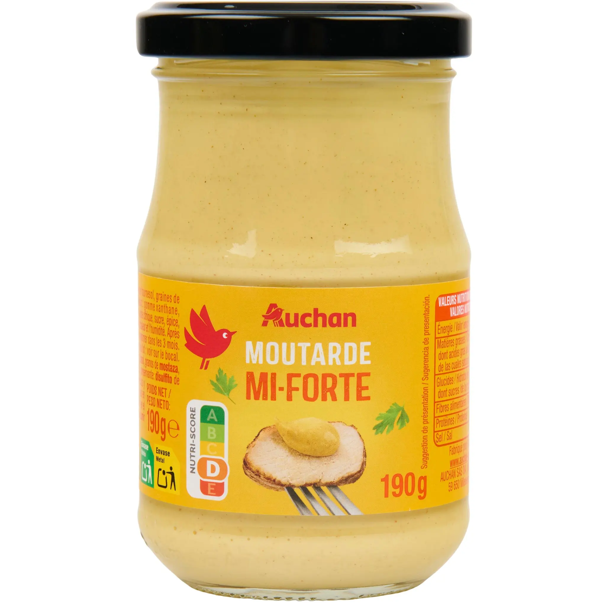 AUCHAN Moutarde mi-forte