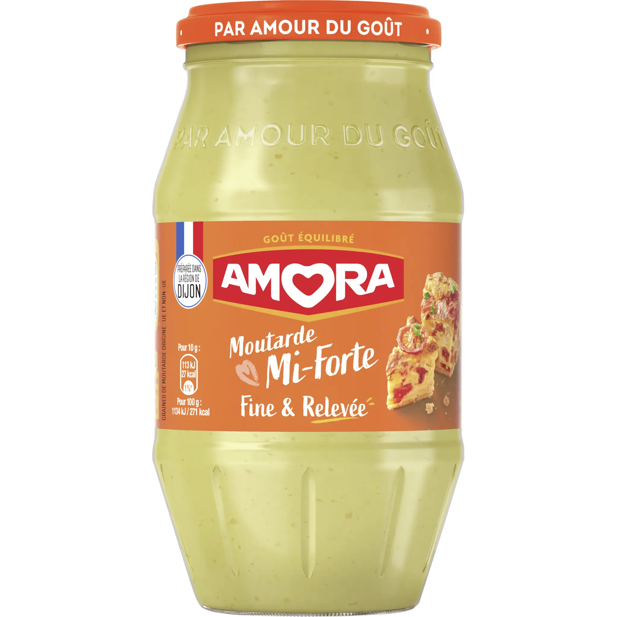 AMORA Moutarde mi-forte en bocal