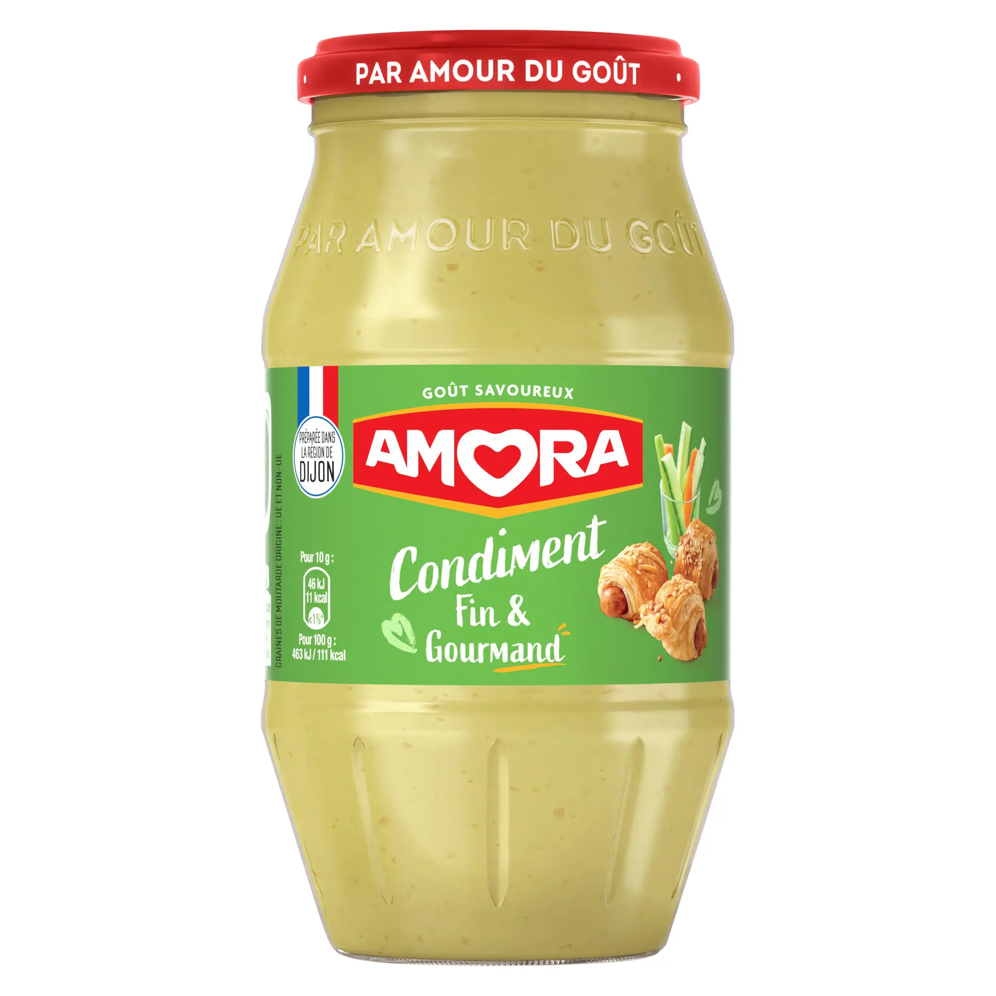 AMORA Moutarde condiment fine et gourmande en bocal