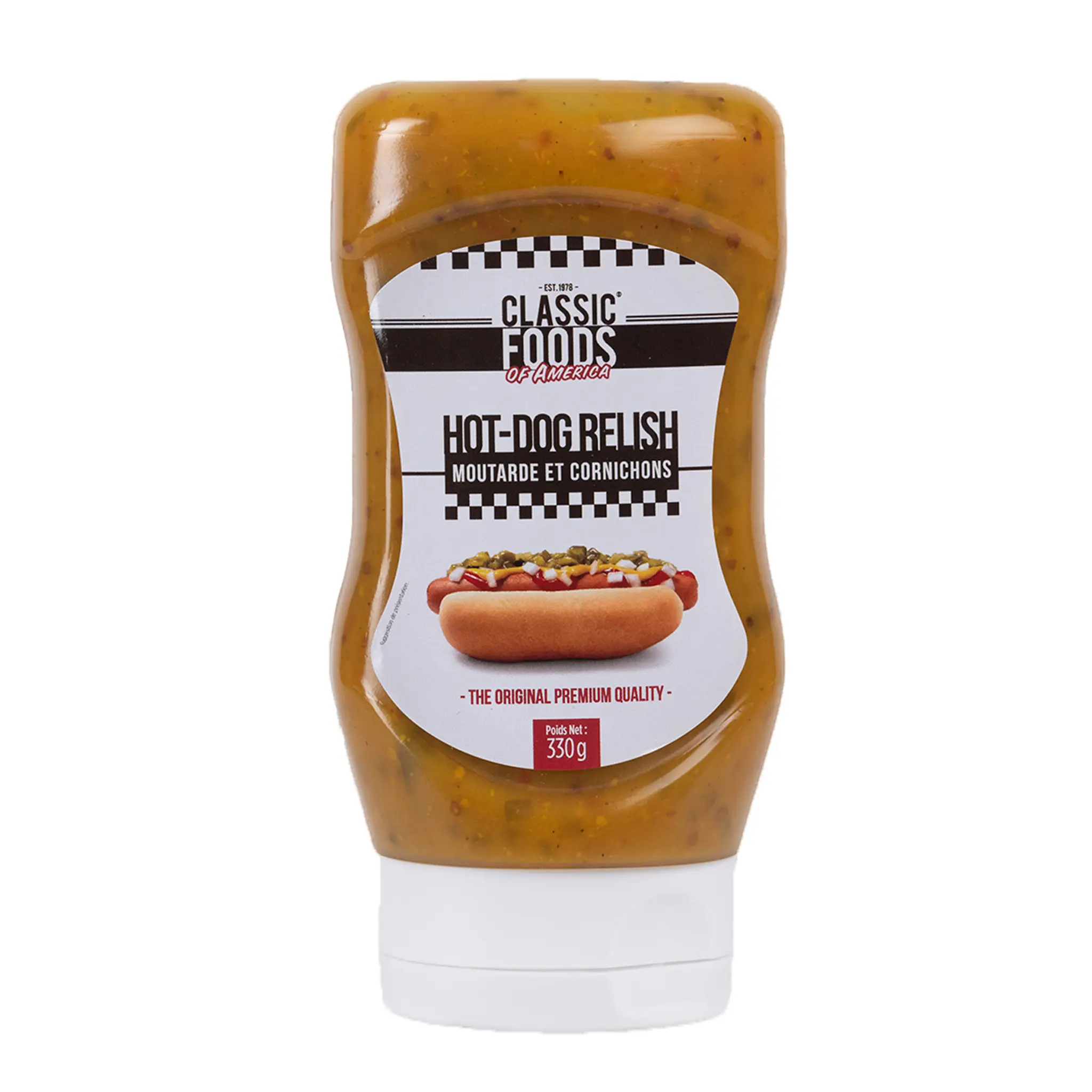 CLASSIC FOODS OF AMERICA Hot-dog relish moutarde et cornichons