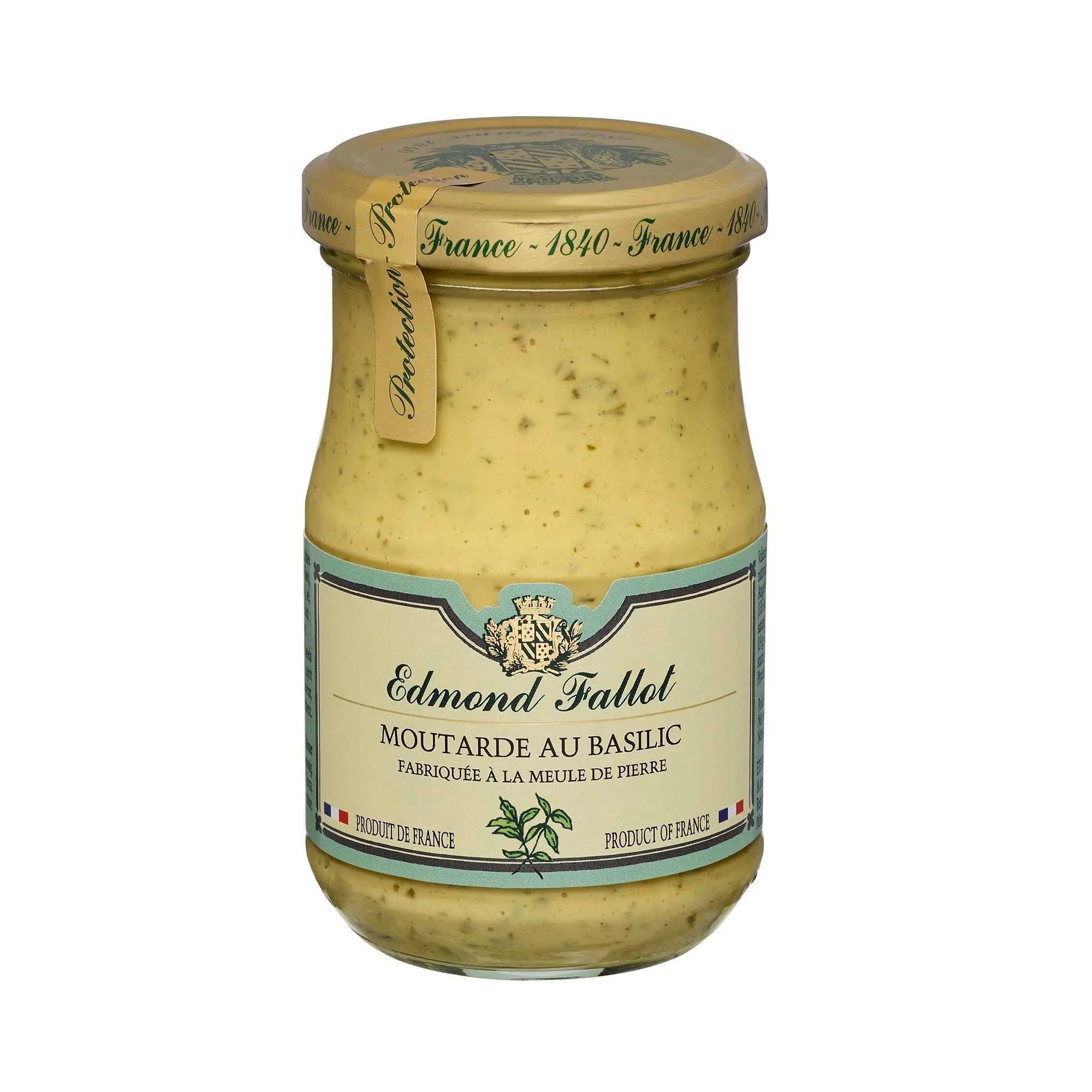 EDMOND FALLOT Moutarde au basilic en bocal