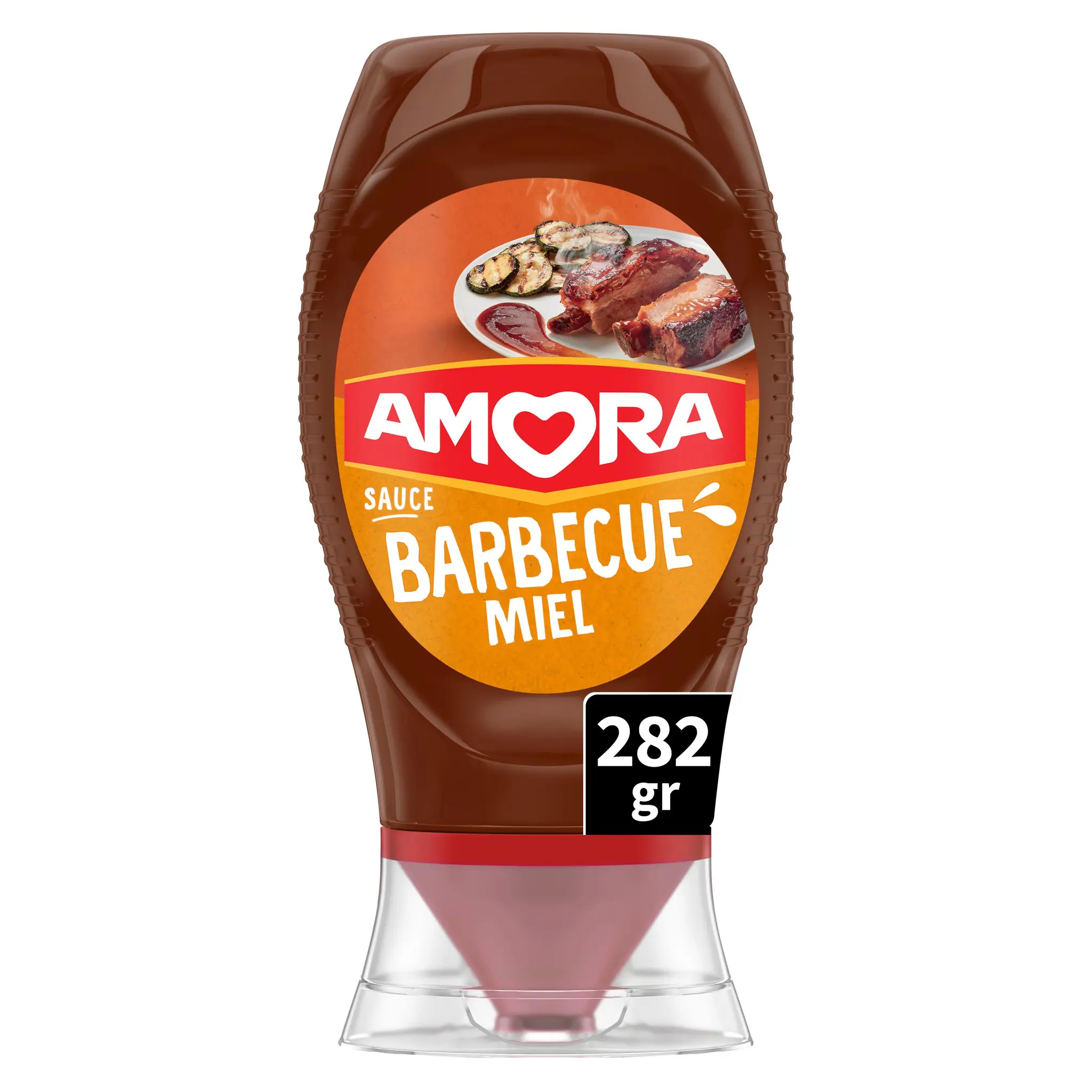 AMORA Sauce barbecue miel douce et fumée flacon souple