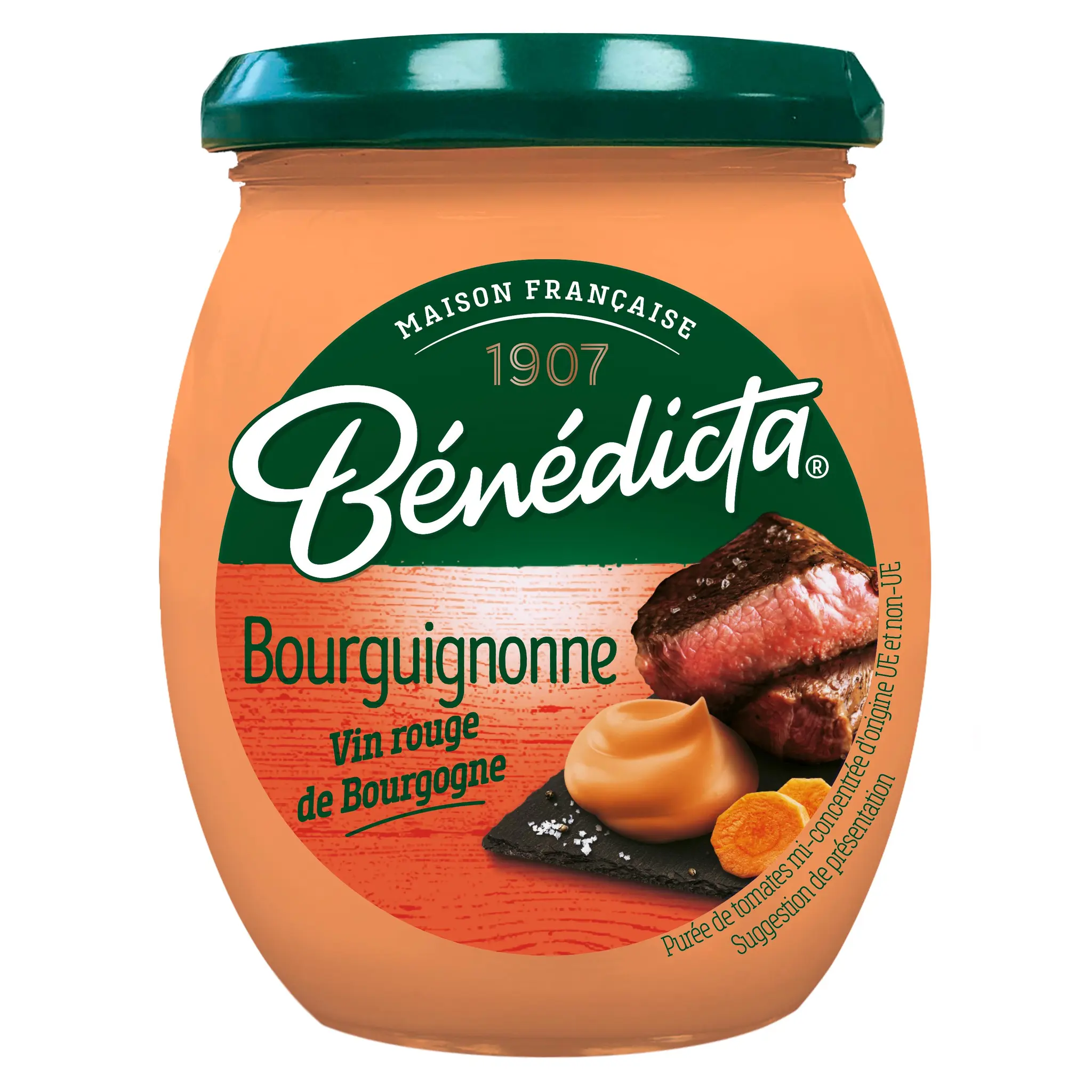 BENEDICTA Sauce bourguignonne au vin rouge de Bourgogne en bocal