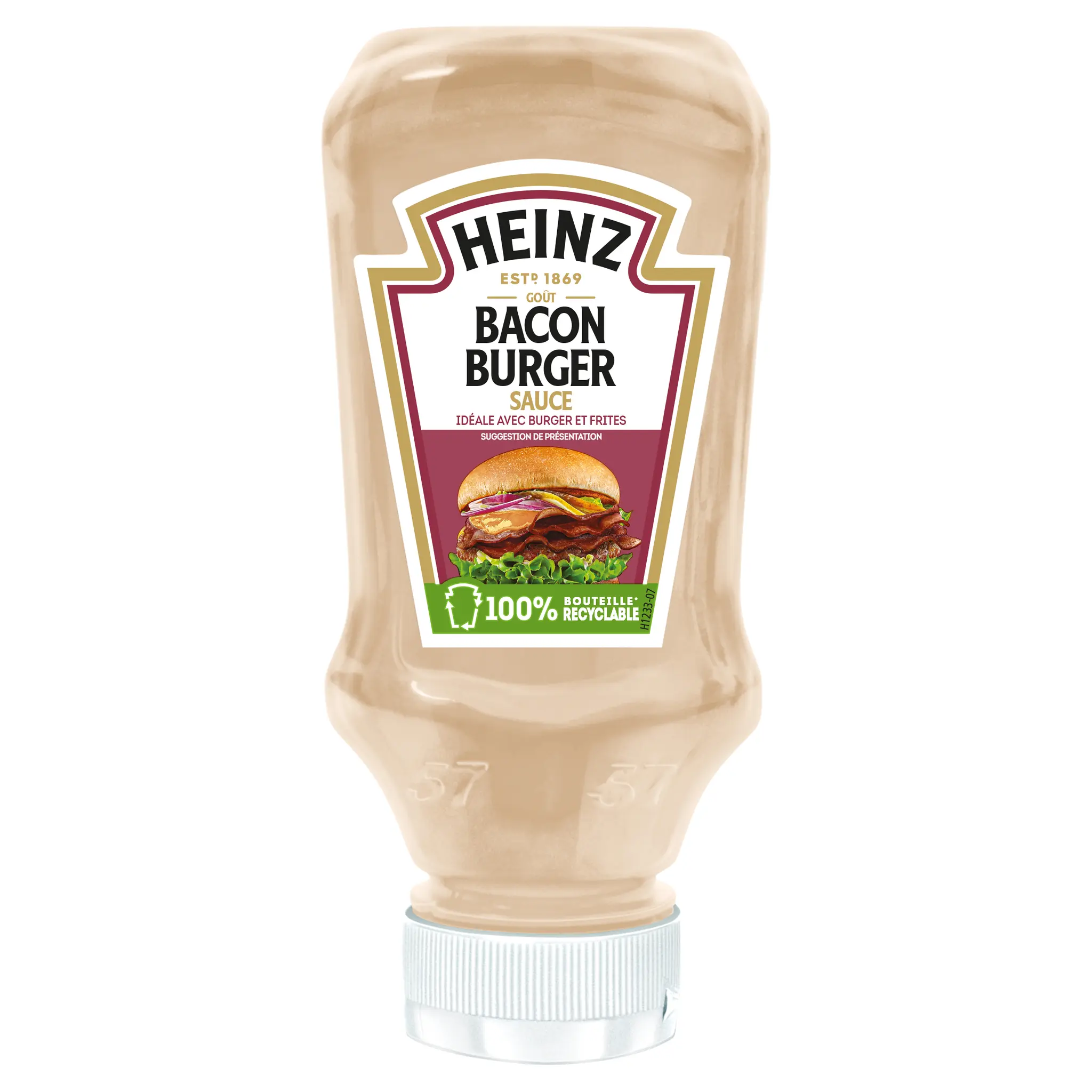 HEINZ Sauce bacon burger légèrement fumée flacon souple