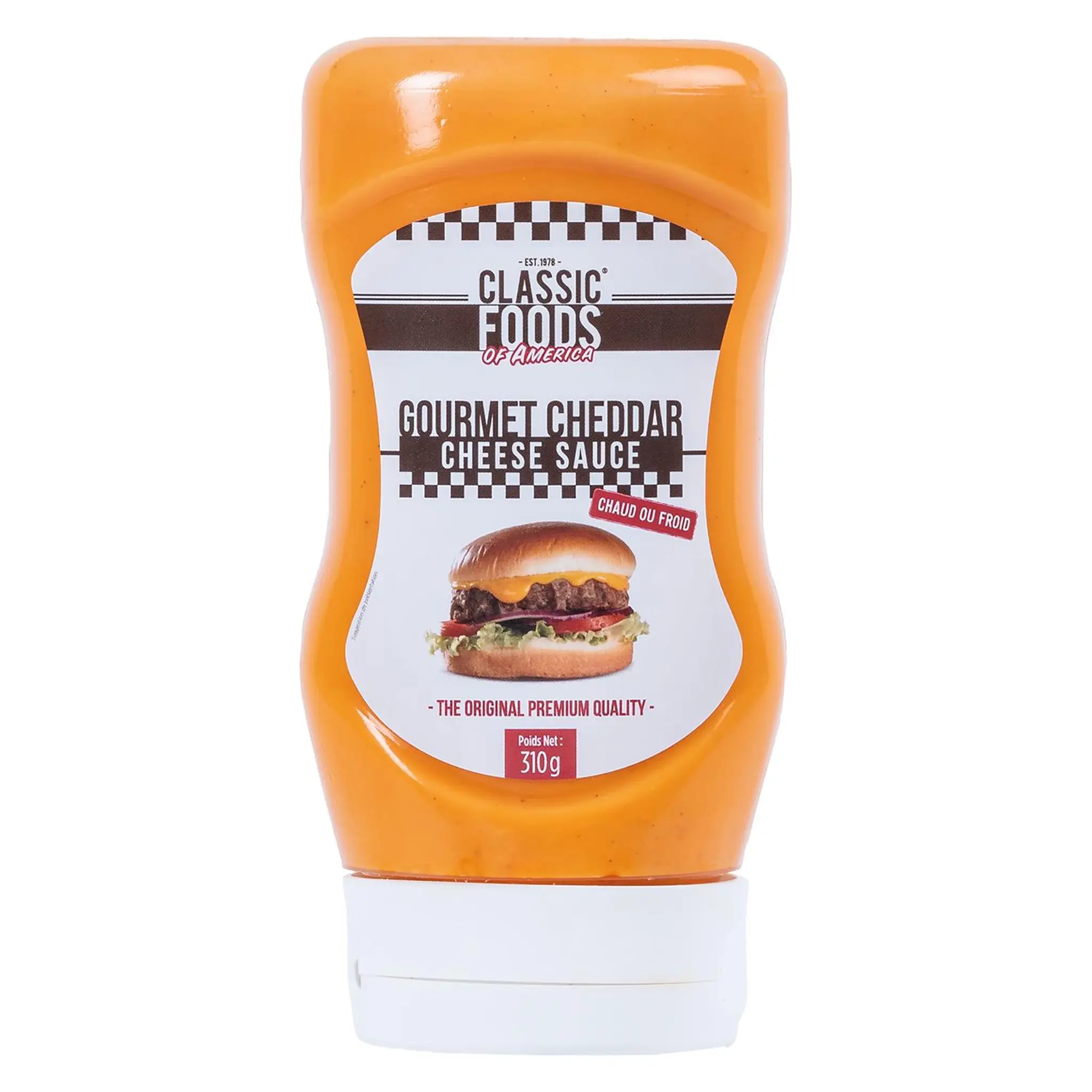 CLASSIC FOODS OF AMERICA Sauce cheddar cheese flacon souple