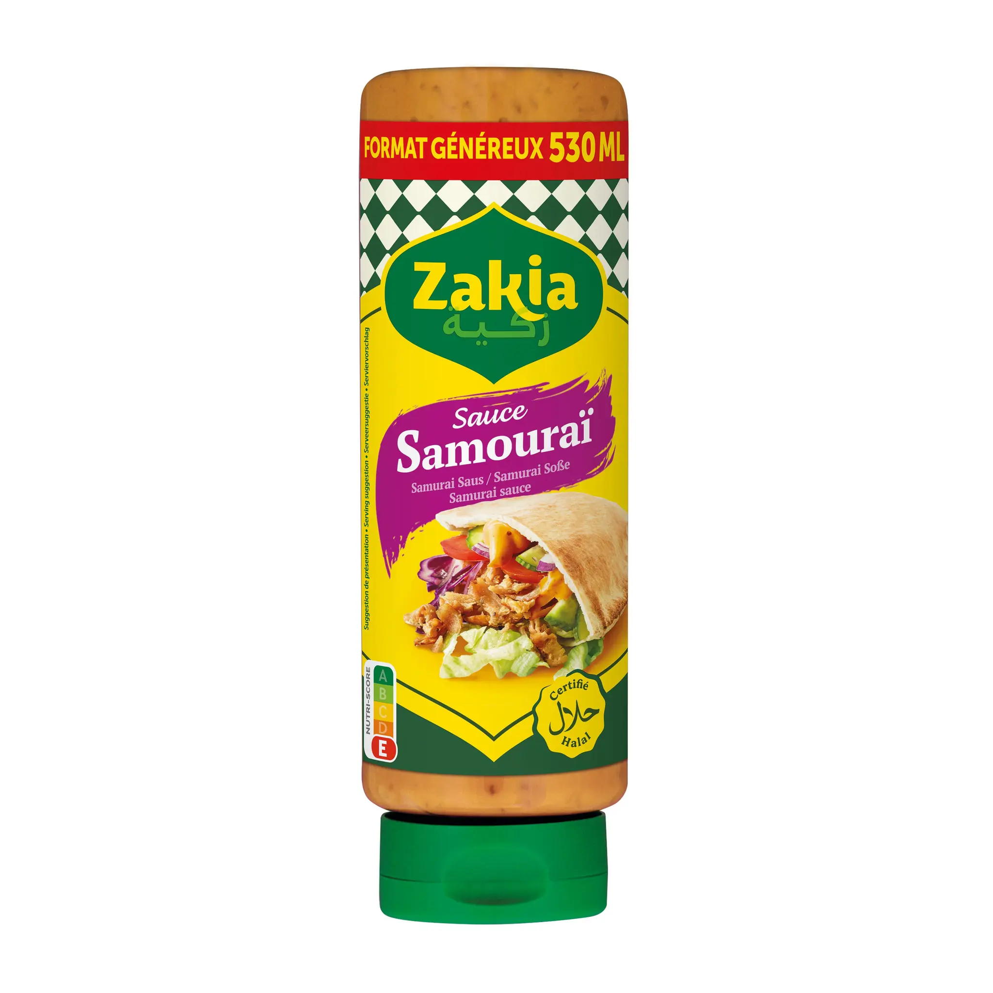 ZAKIA Sauce samourai aux piments halal flacon souple