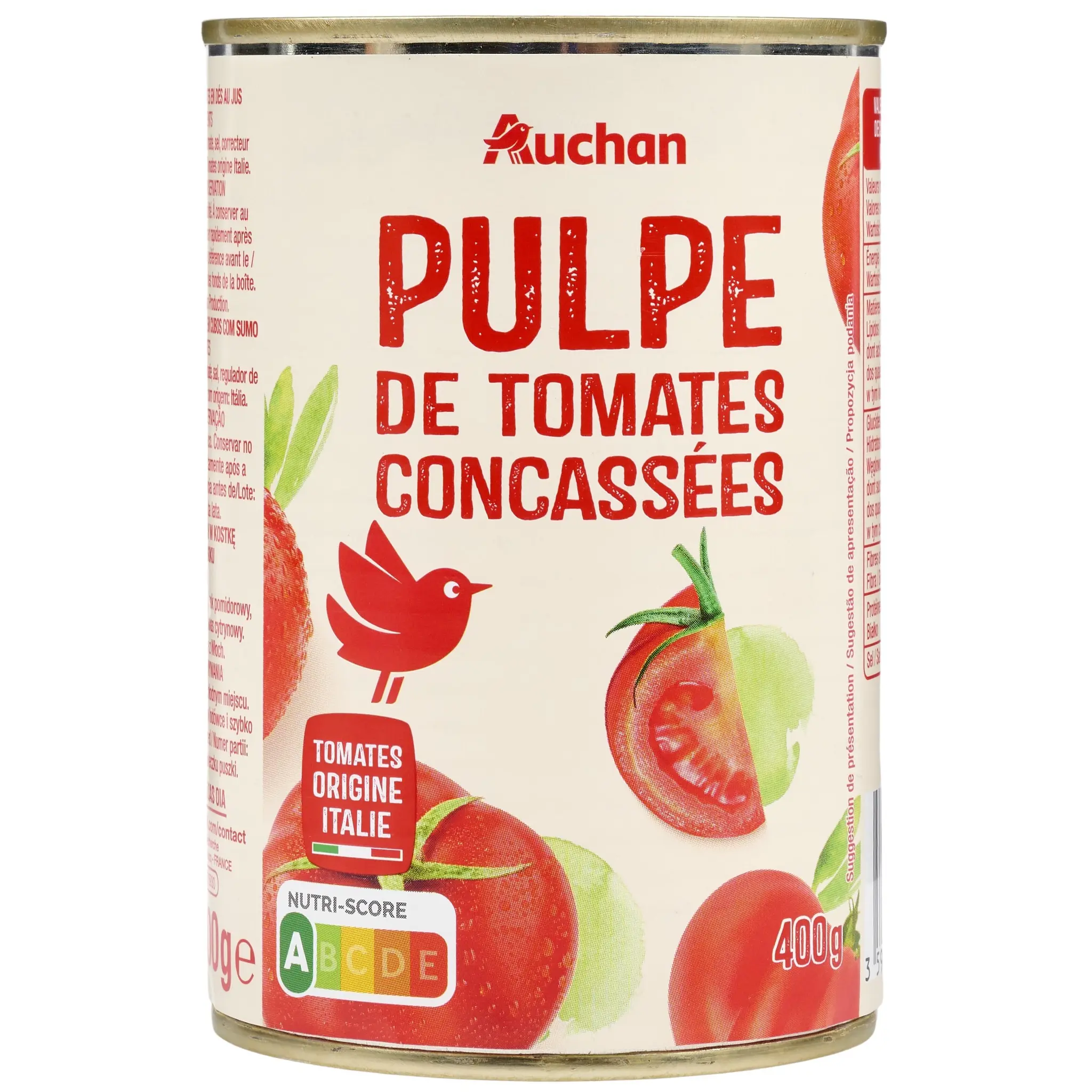 AUCHAN Pulpe de tomates concassées
