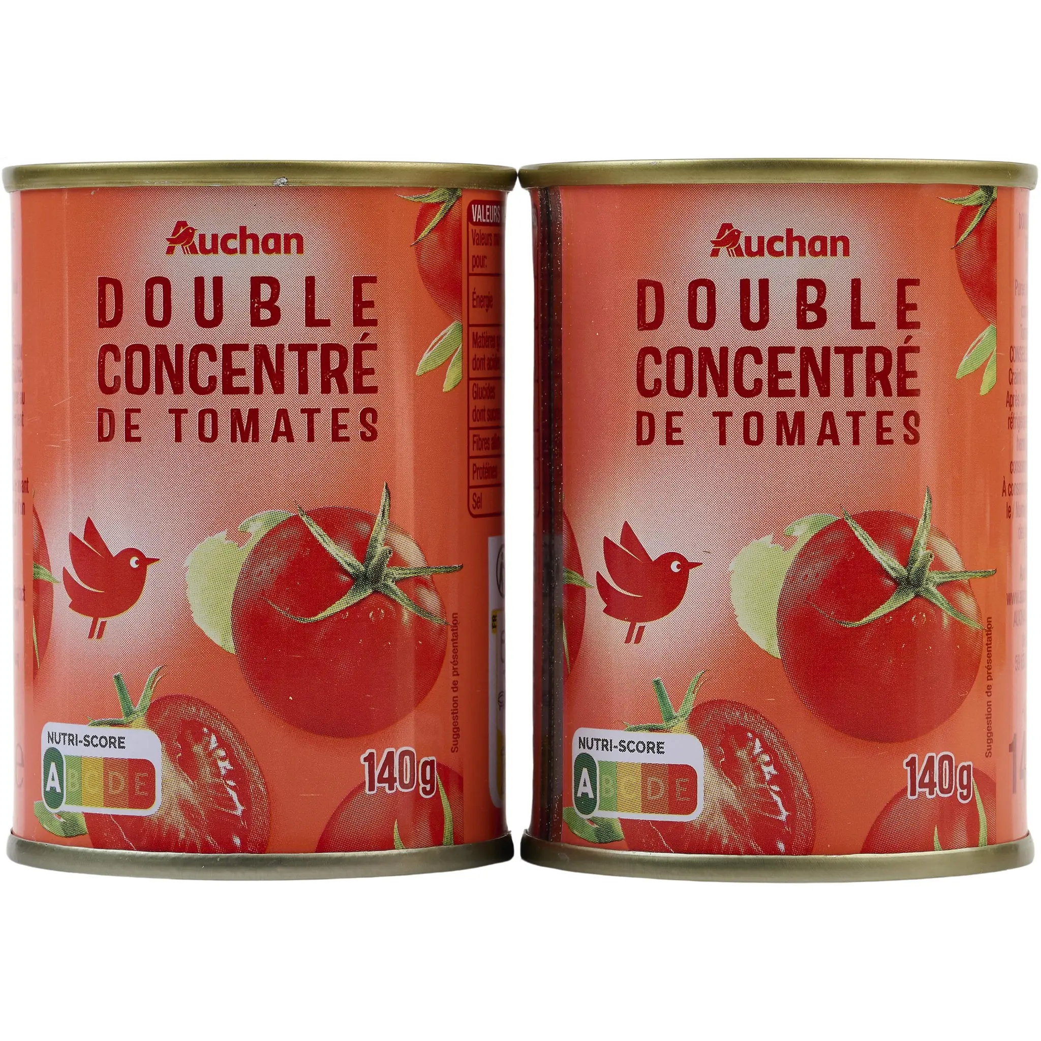 AUCHAN Double concentré de tomates