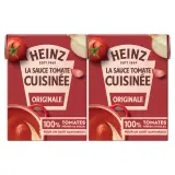 HEINZ Sauce tomate cuisinée ail et oignons sans conservateur en brique