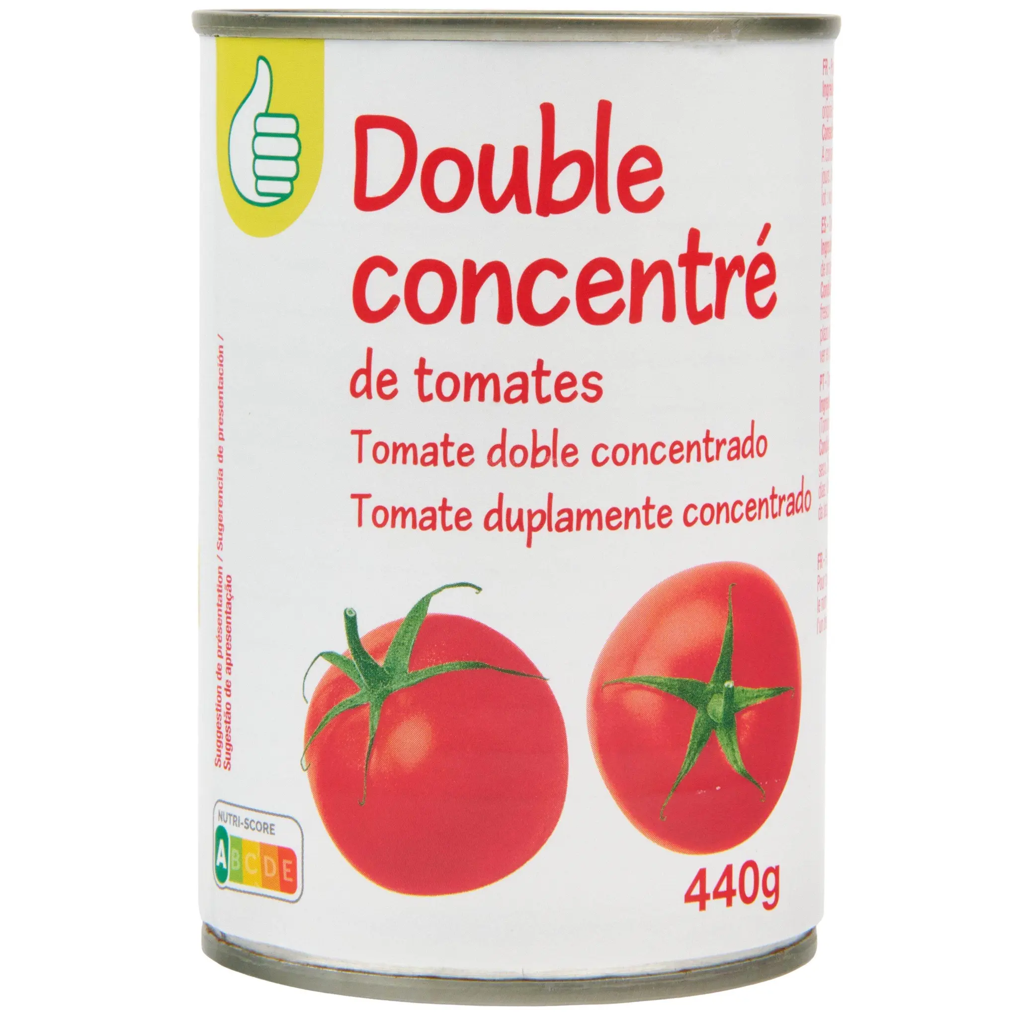 POUCE Double concentré de tomates boîte