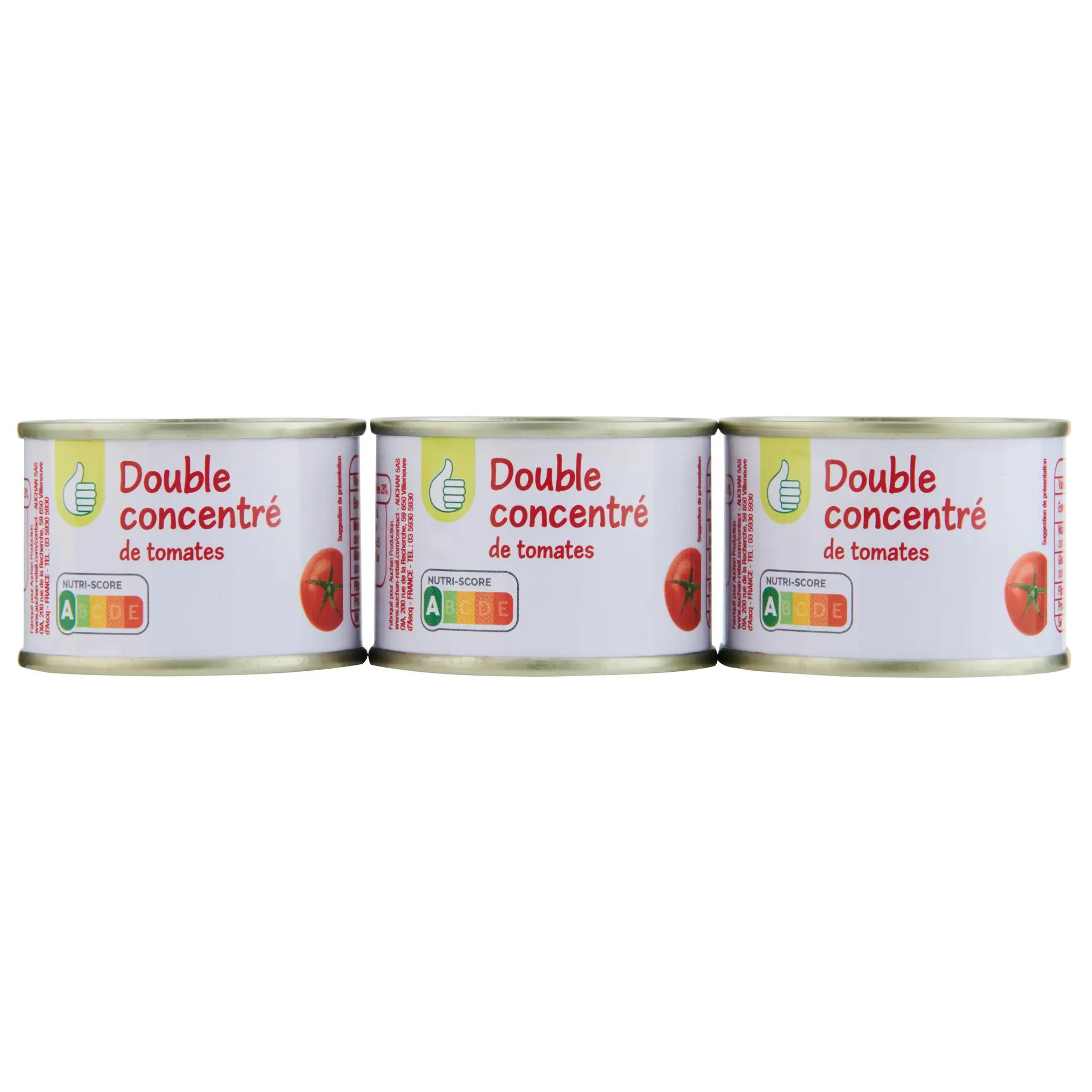 POUCE Double concentré de tomates 3x70g