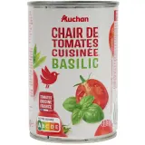 AUCHAN Chair de tomates cuisinée au basilic