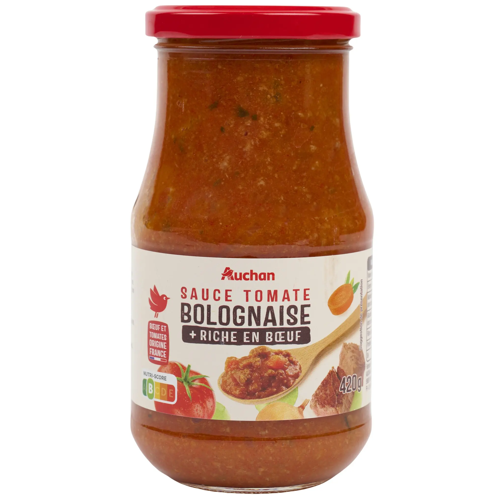 AUCHAN Sauce bolognaise riche en boeuf origine France