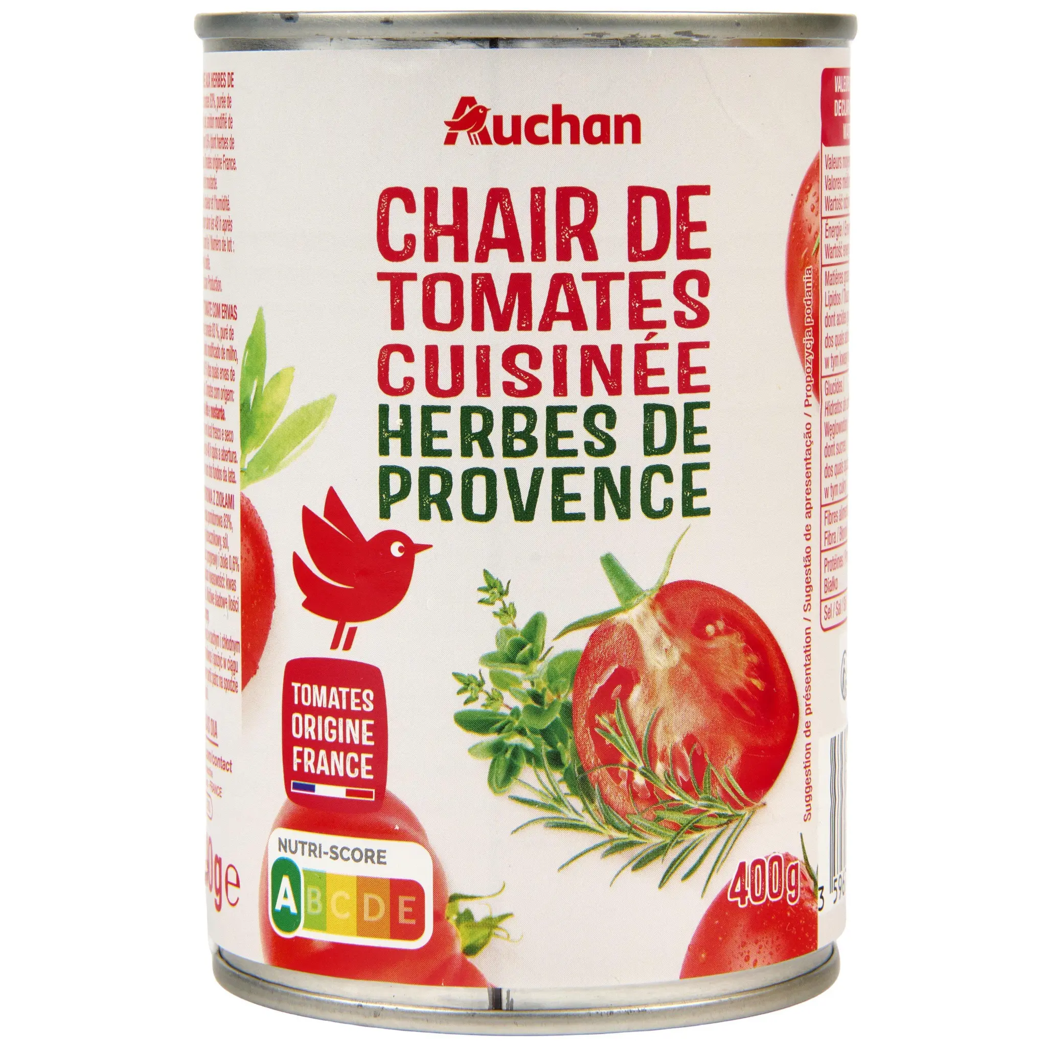 AUCHAN Chair de tomates cuisinée aux herbes de Provence