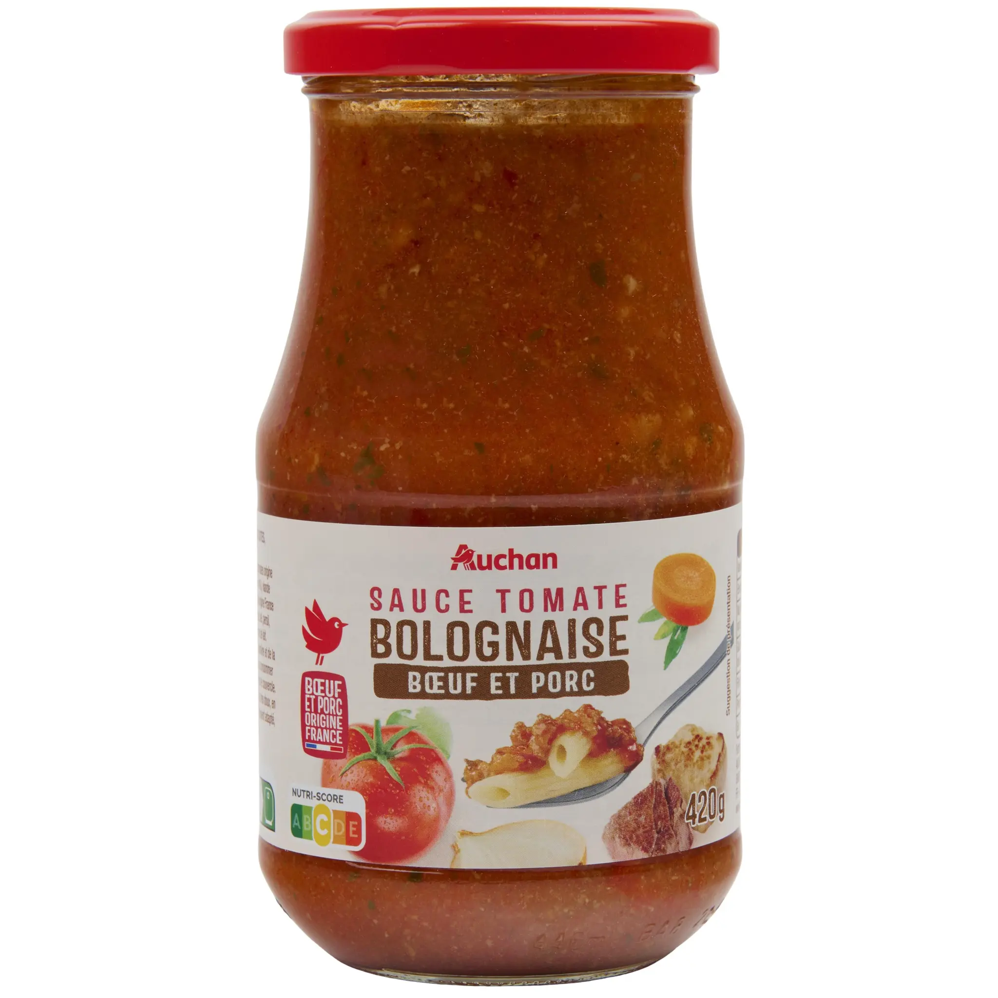 AUCHAN Sauce bolognaise porc boeuf