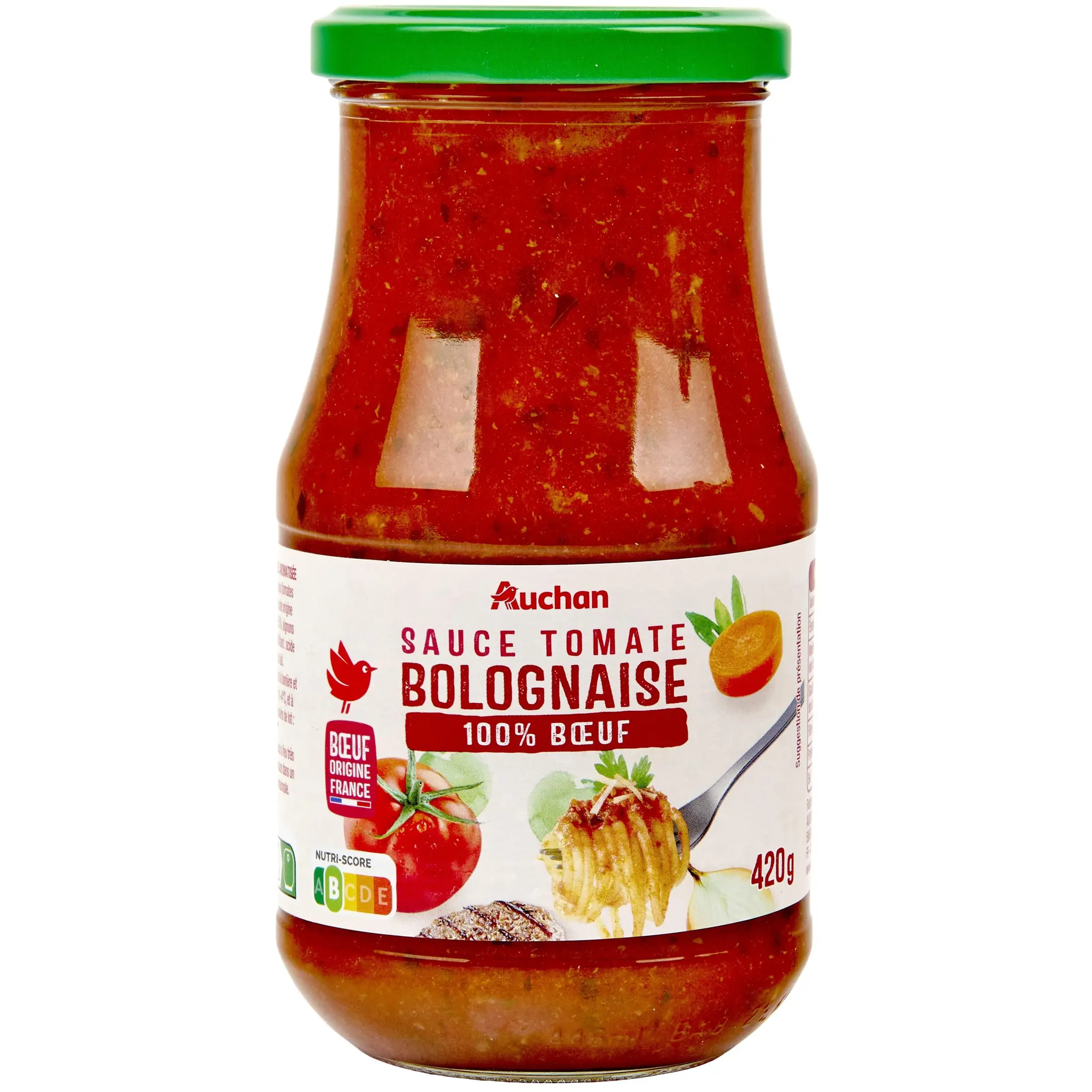 AUCHAN Sauce bolognaise origine France en bocal