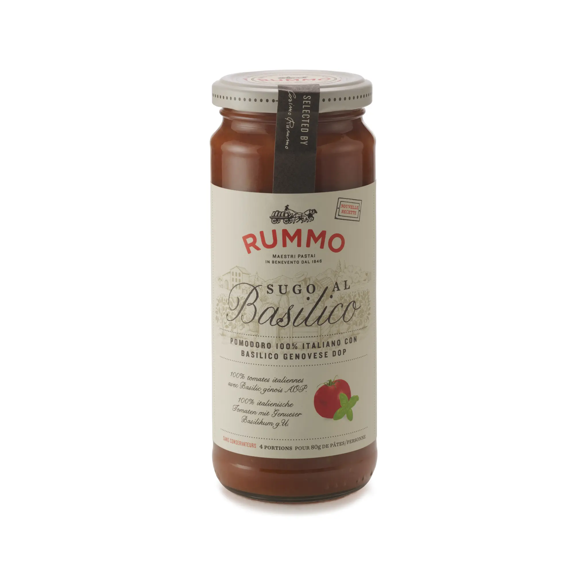 RUMMO Sauce tomate au basilic en bocal