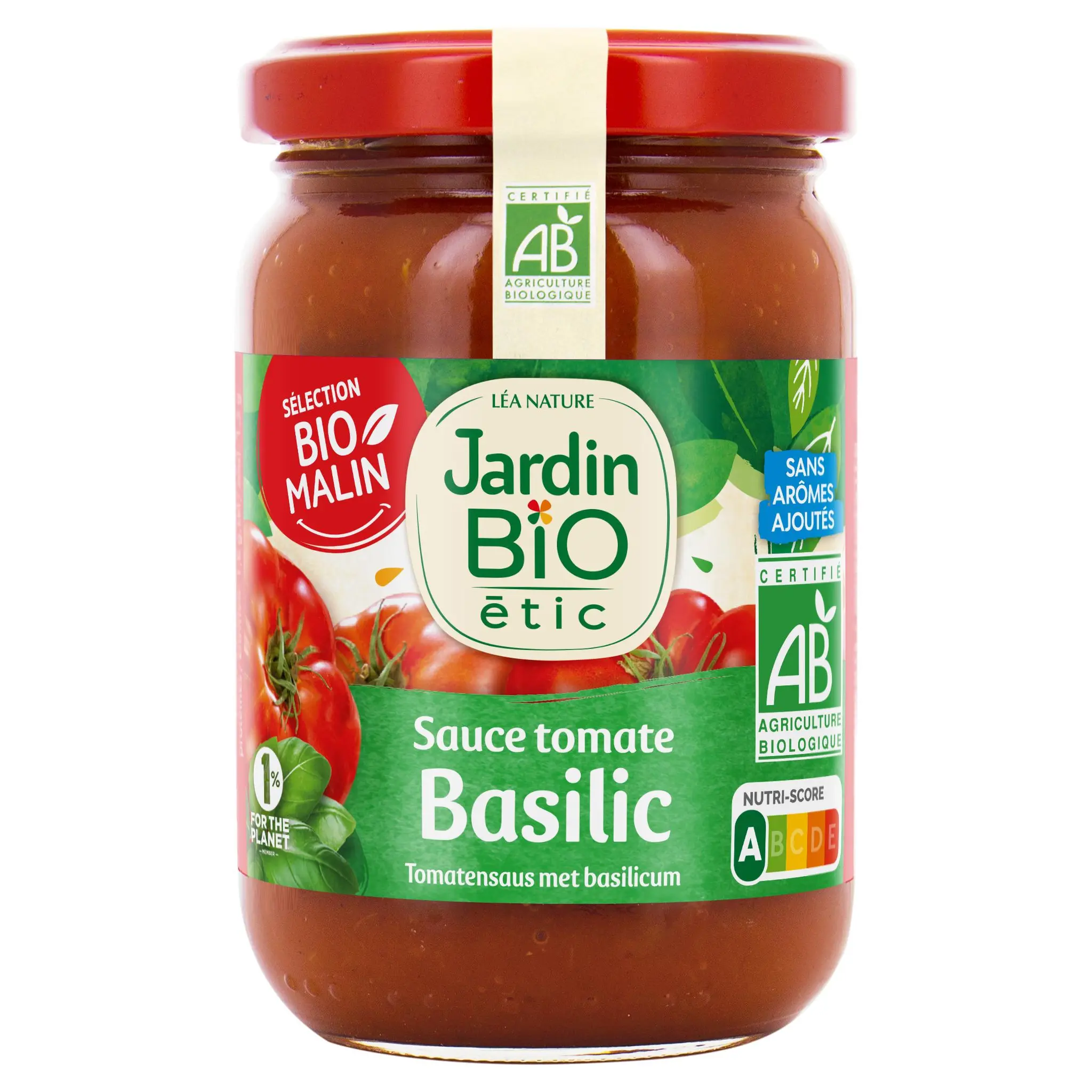 JARDIN BIO ETIC Sauce tomate au basilic fabriqué en France, en bocal