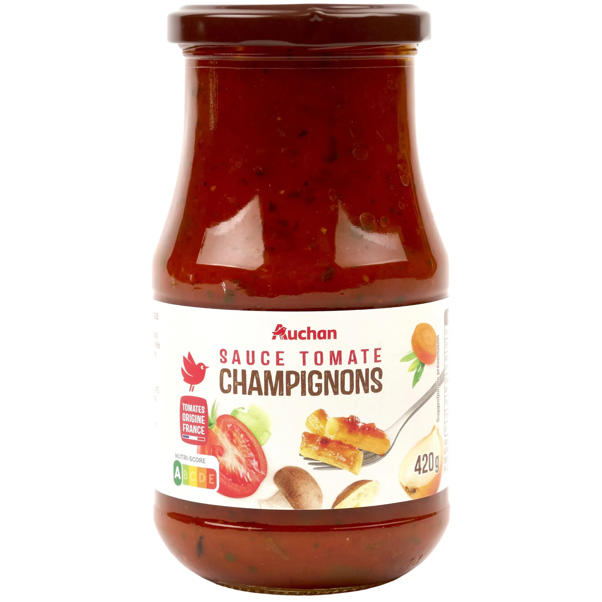 AUCHAN Sauce tomate forestière, en bocal