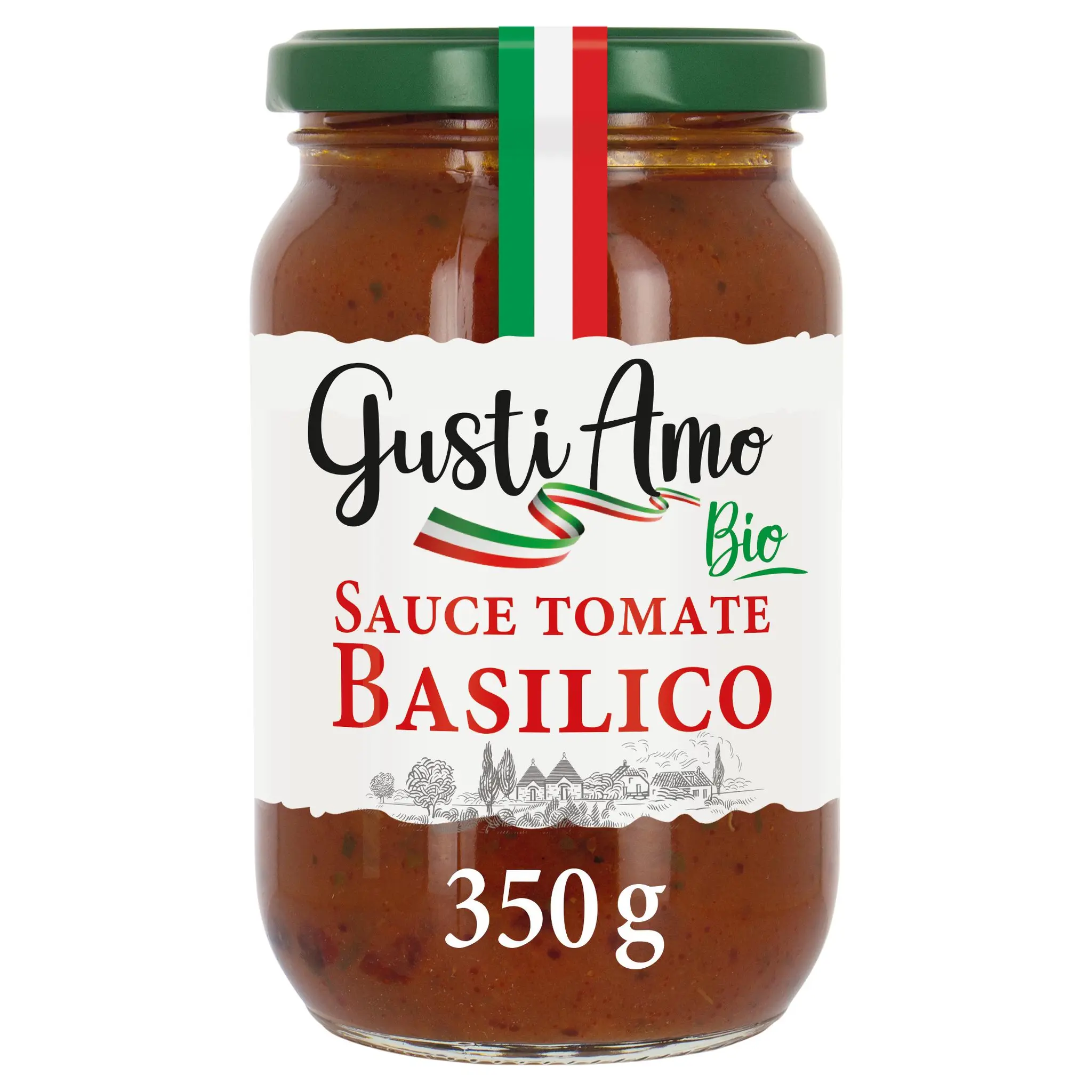 GUSTI AMO Sauce tomate Basilico bio aux tomates séchées des Pouilles